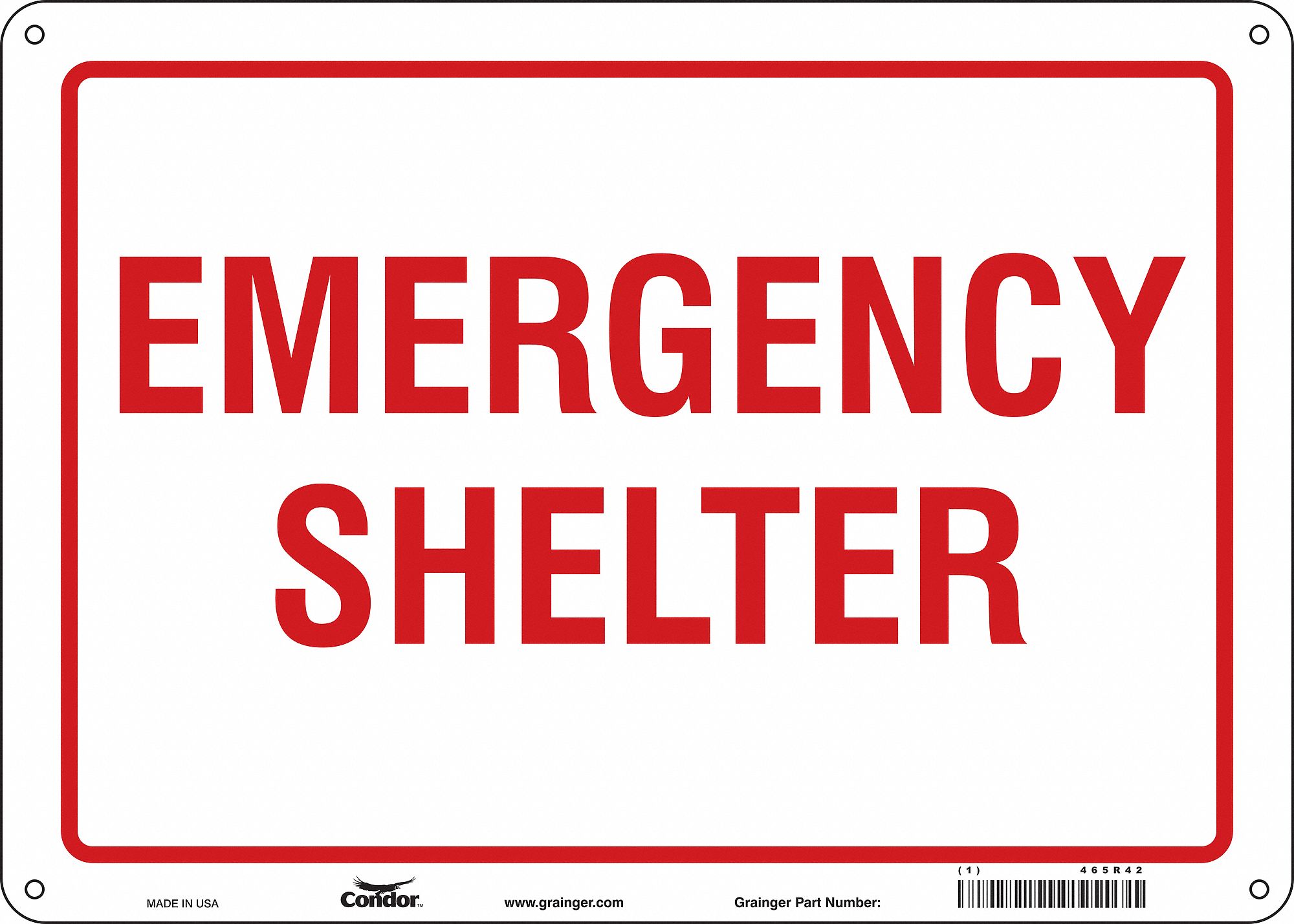 Safety Sign, 10 in x 14 in, Polyethylene