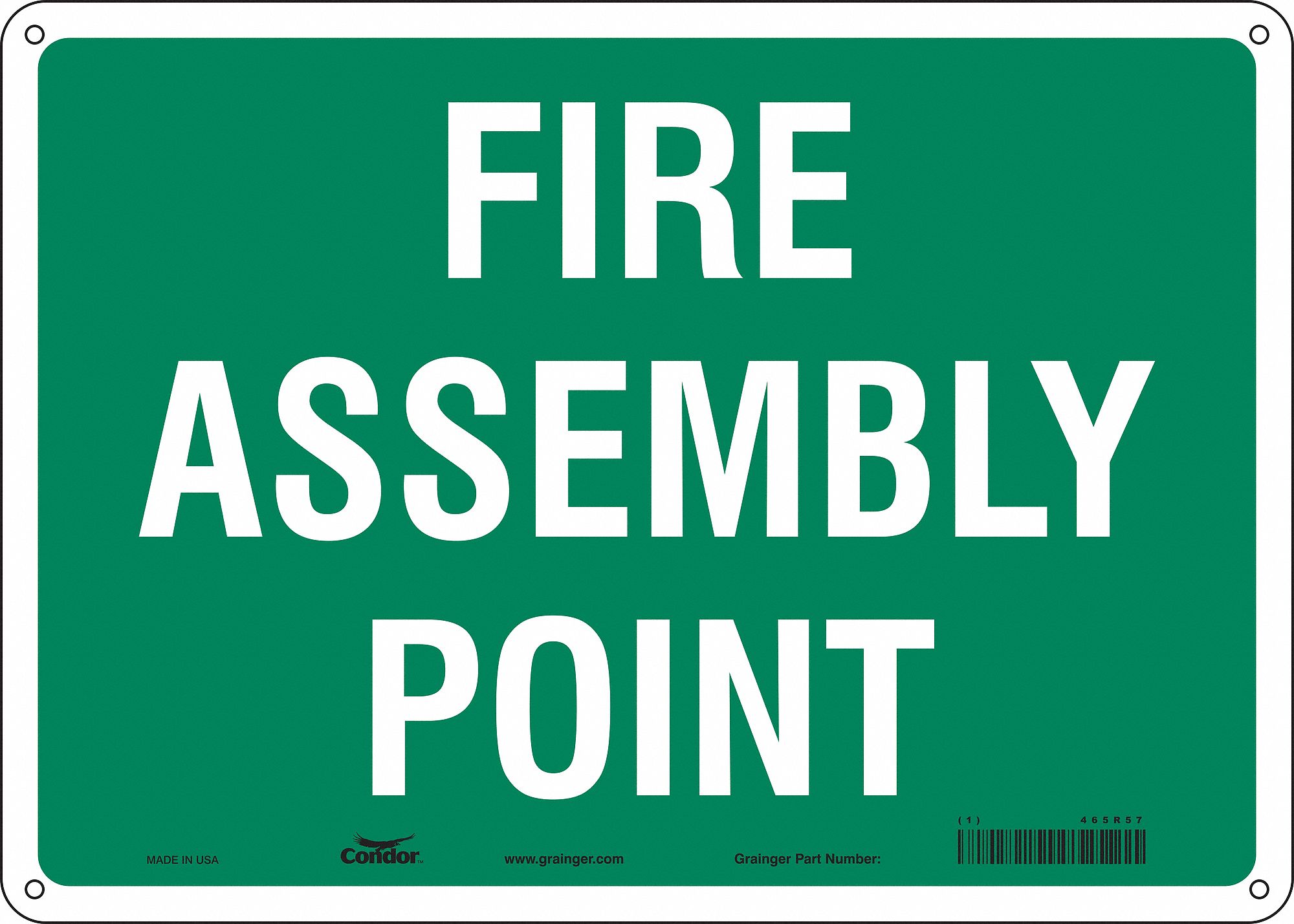 Safety Sign: Polyethylene, Mounting Holes Sign Mounting, 10 in x 14 in Nominal Sign Size, No Header