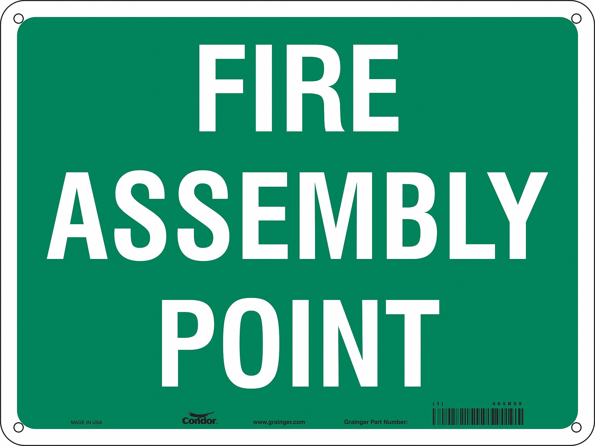 Safety Sign: Polyethylene, Mounting Holes Sign Mounting, 18 in x 24 in Nominal Sign Size, No Header