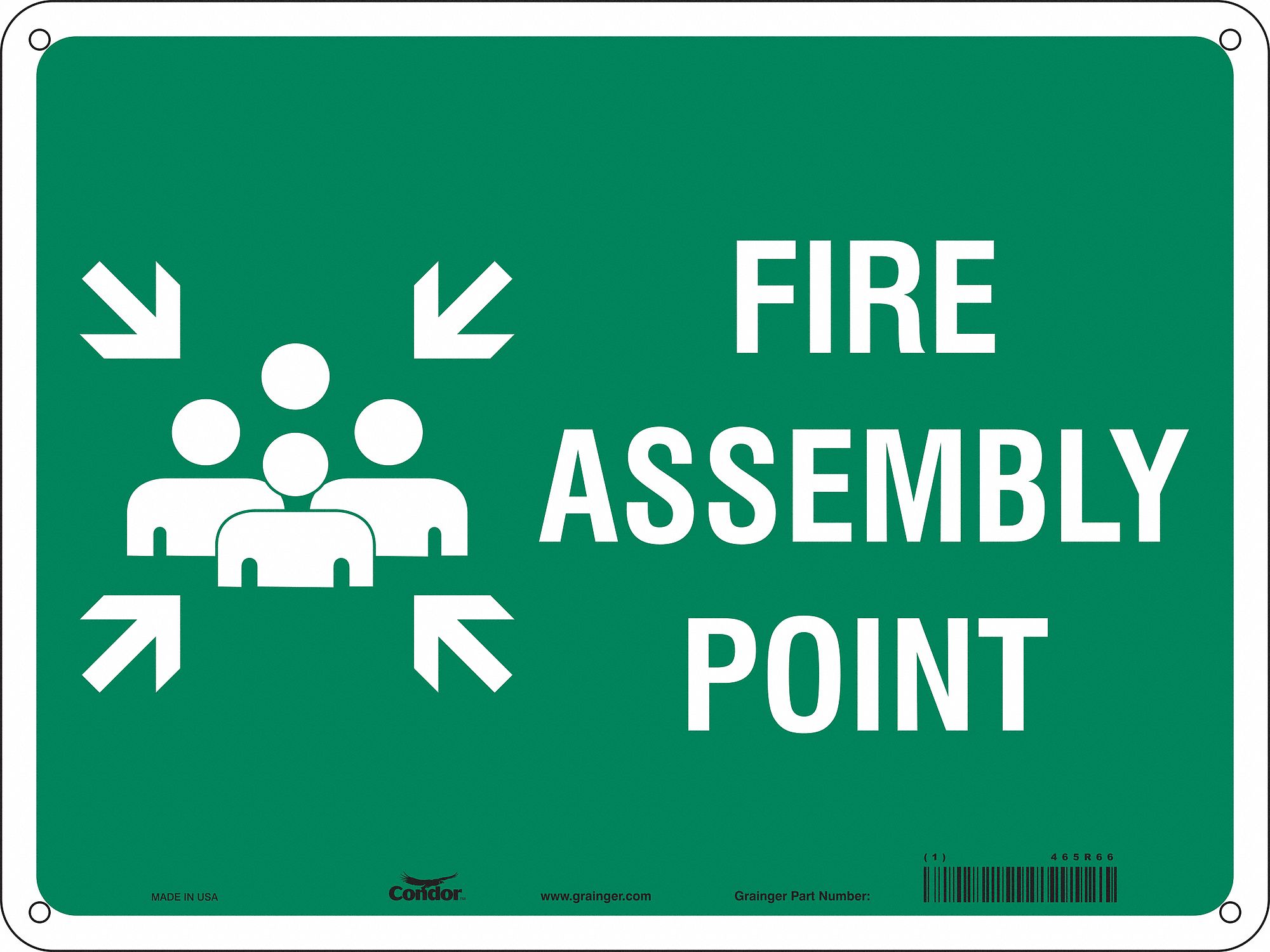 Safety Sign: Polyethylene, Mounting Holes Sign Mounting, 18 in x 24 in Nominal Sign Size, No Header