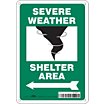 Severe Weather Shelter Area Signs image