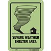 Severe Weather Shelter Area Signs image