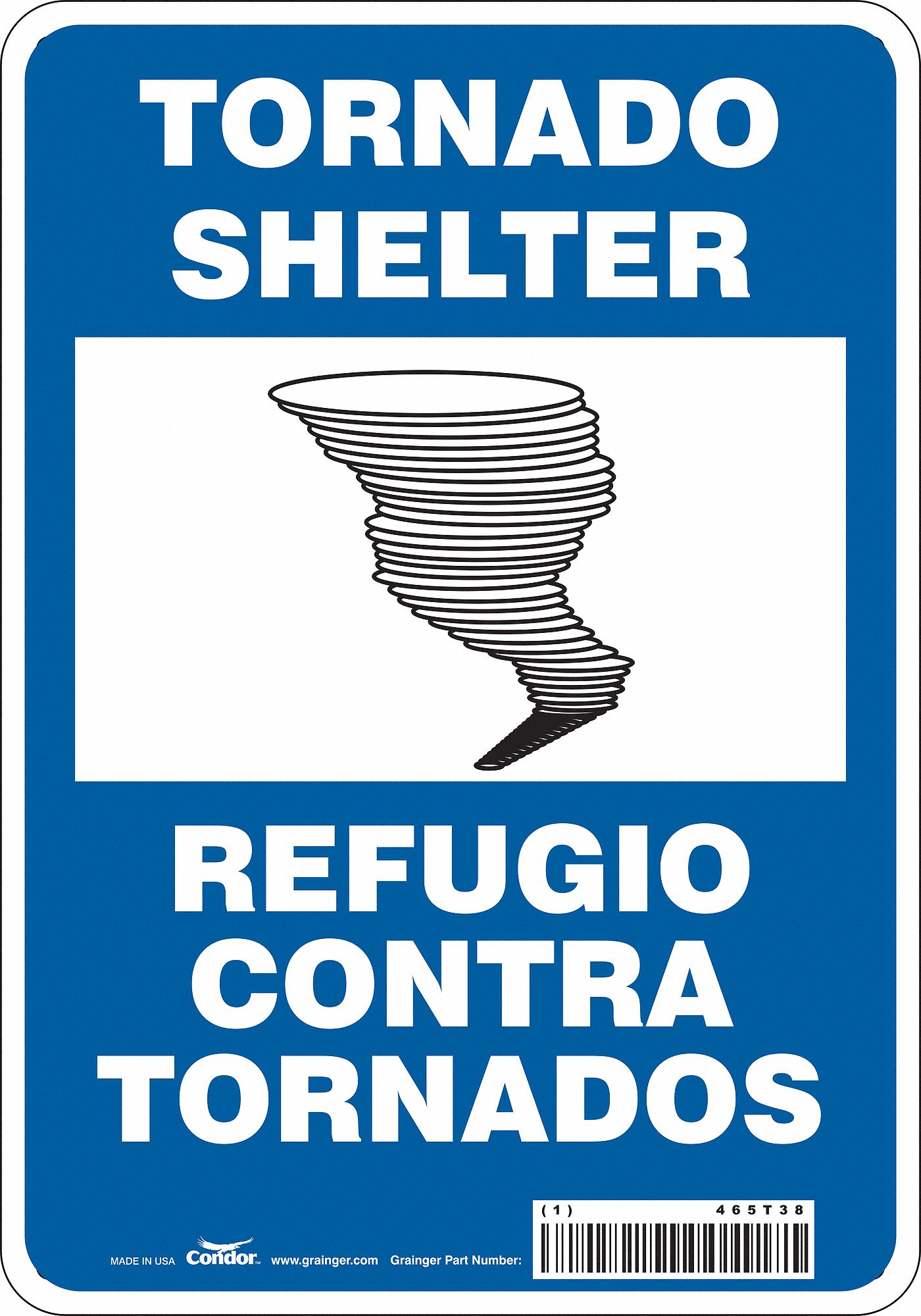 condor-safety-sign-tornado-shelter-refugio-contra-tornados-sign