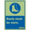Boots Must Be Worn. Signs