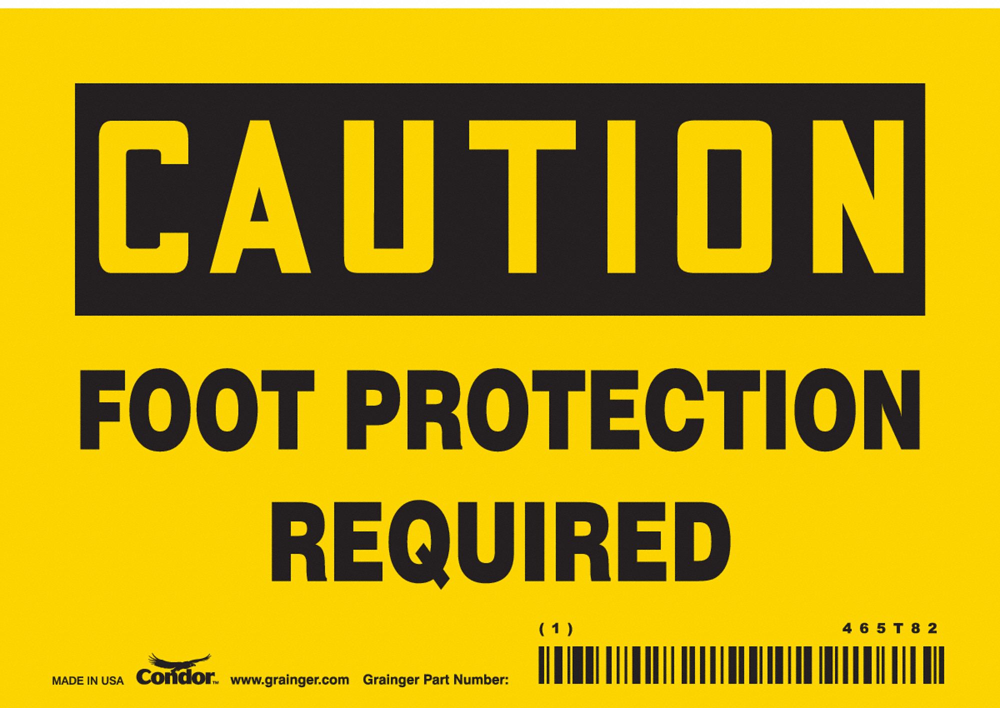 Safety Sign: Vinyl, Adhesive Sign Mounting, 3 1/2 in x 5 in Nominal Sign Size, Not Retroreflective