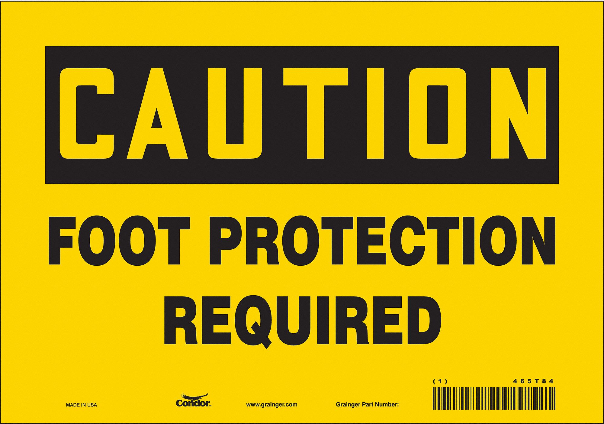 Safety Sign: Vinyl, Adhesive Sign Mounting, 7 in x 10 in Nominal Sign Size, Not Retroreflective