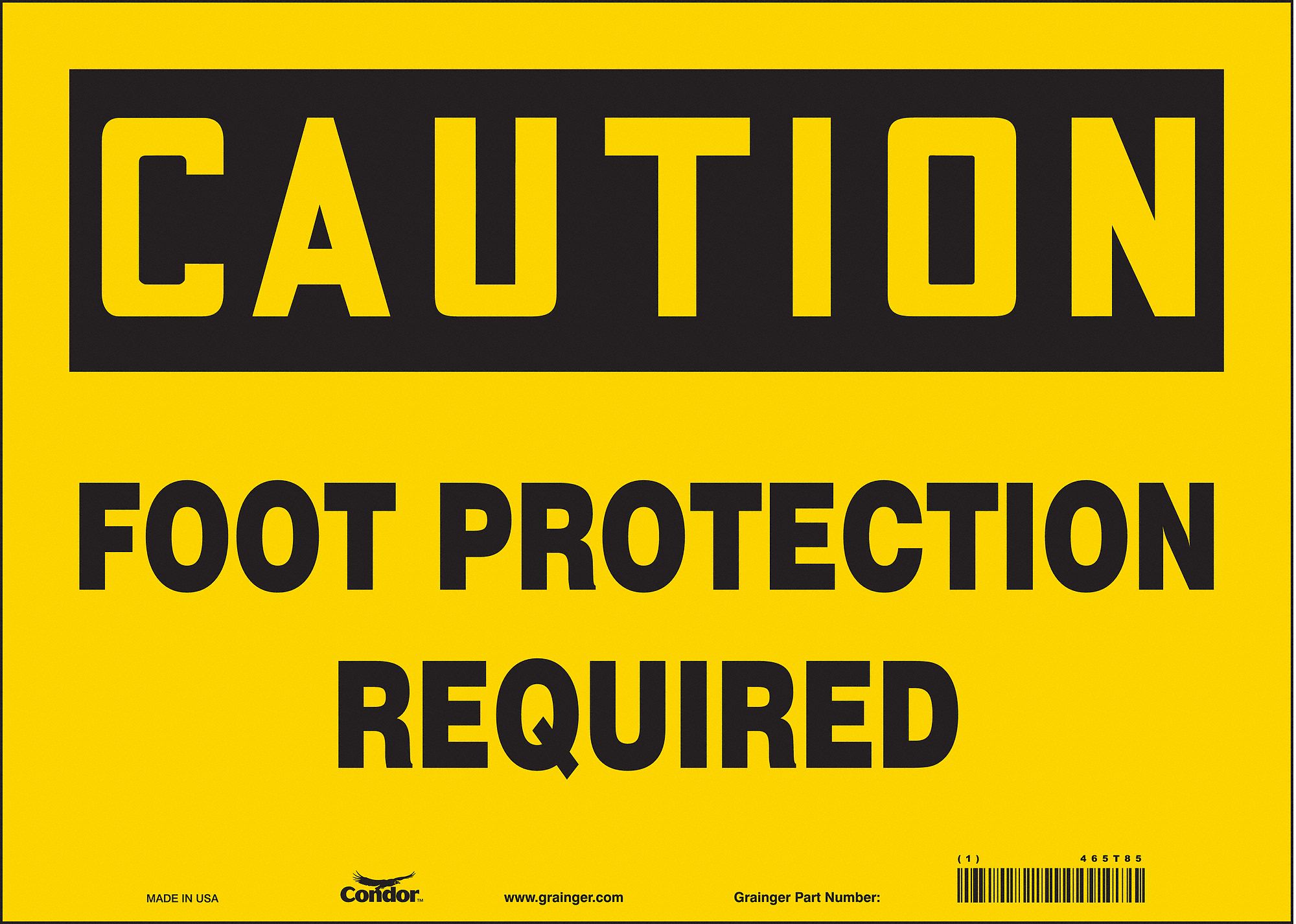 Vinyl, Adhesive Sign Mounting, Safety Sign - 465T85|465T85 - Grainger