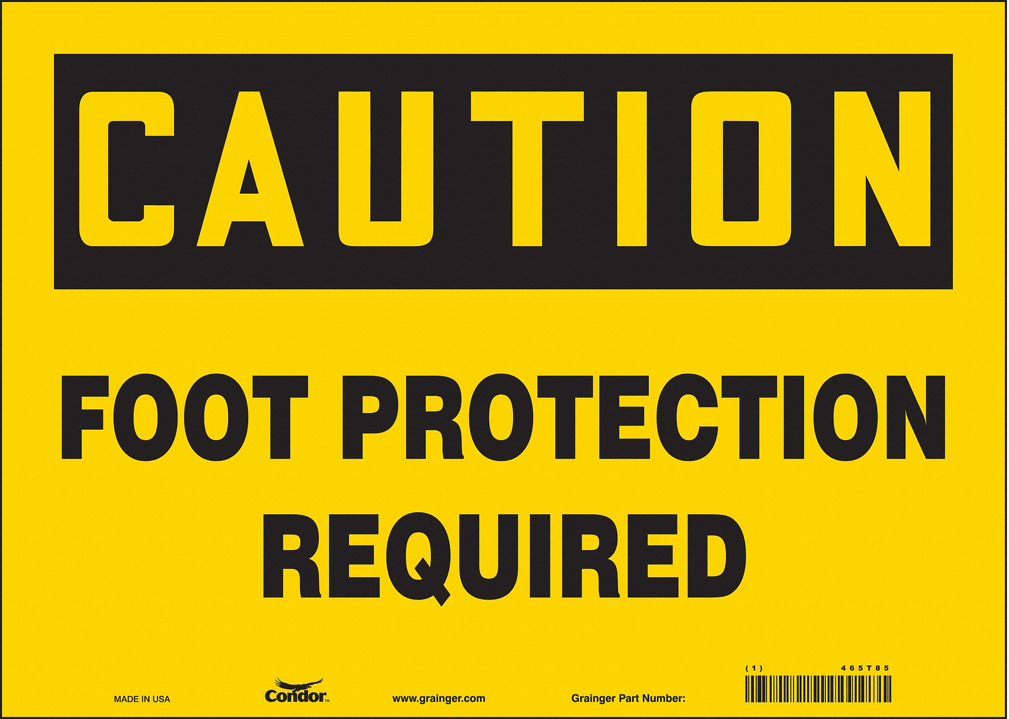 Safety Sign: Vinyl, Adhesive Sign Mounting, 10 in x 14 in Nominal Sign Size, Not Retroreflective