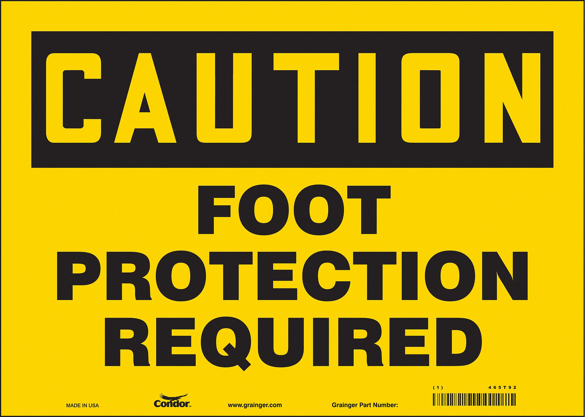 Safety Sign: Vinyl, Adhesive Sign Mounting, 10 in x 14 in Nominal Sign Size, Not Retroreflective