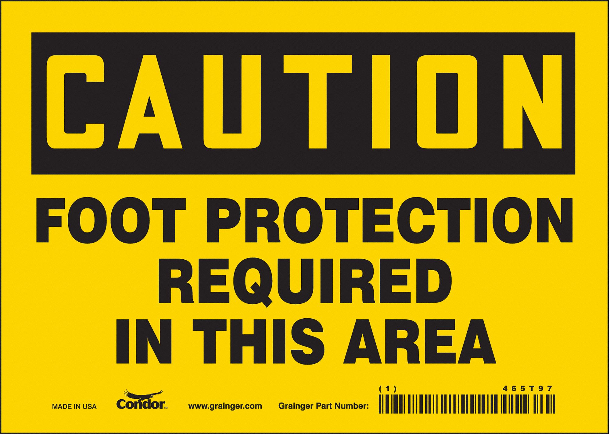 Safety Sign: Vinyl, Adhesive Sign Mounting, 5 in x 7 in Nominal Sign Size, Not Retroreflective, Wall