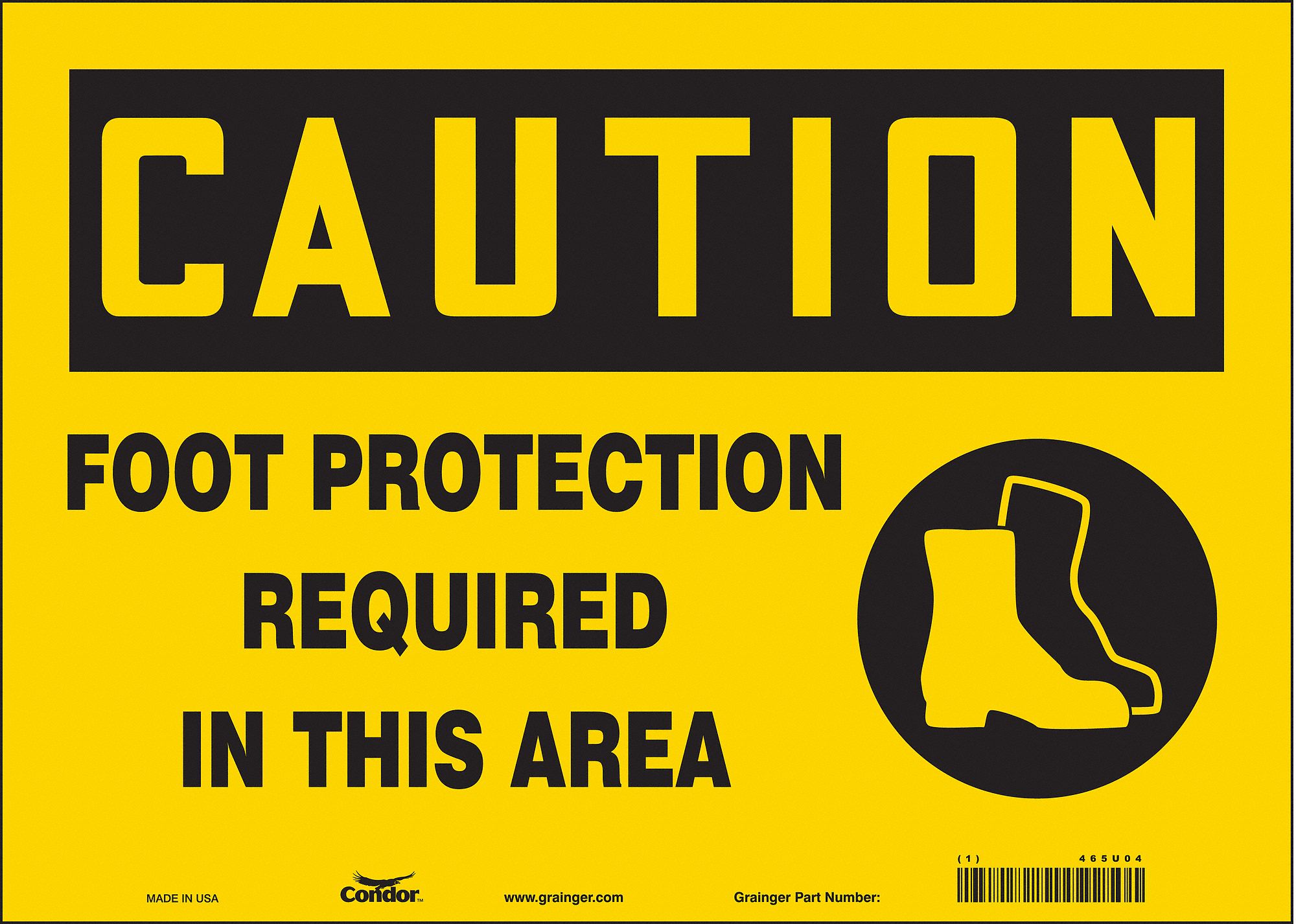 Safety Sign: Vinyl, Adhesive Sign Mounting, 10 in x 14 in Nominal Sign Size, Not Retroreflective