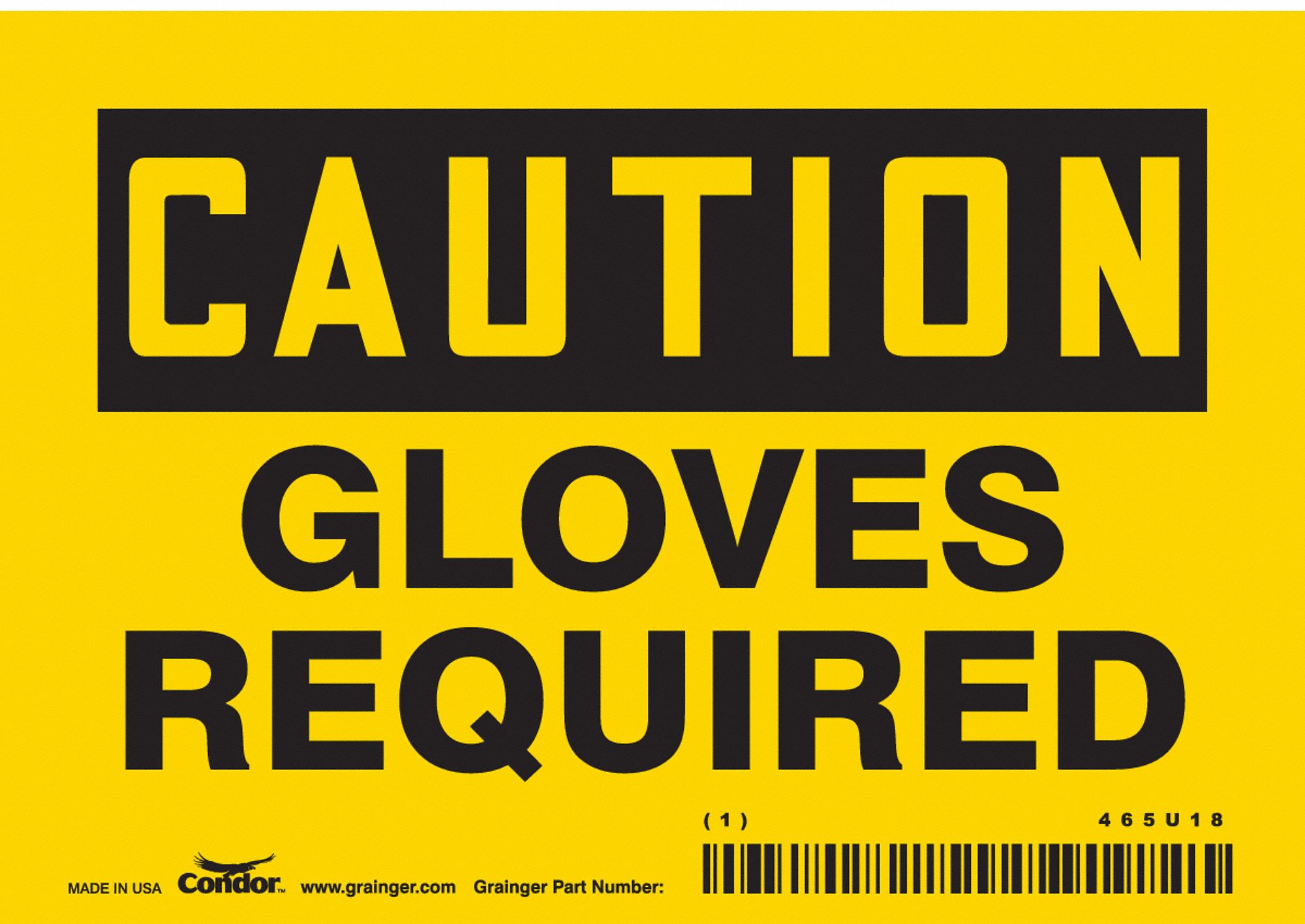 Safety Sign: Vinyl, Adhesive Sign Mounting, 3 1/2 in x 5 in Nominal Sign Size, Not Retroreflective