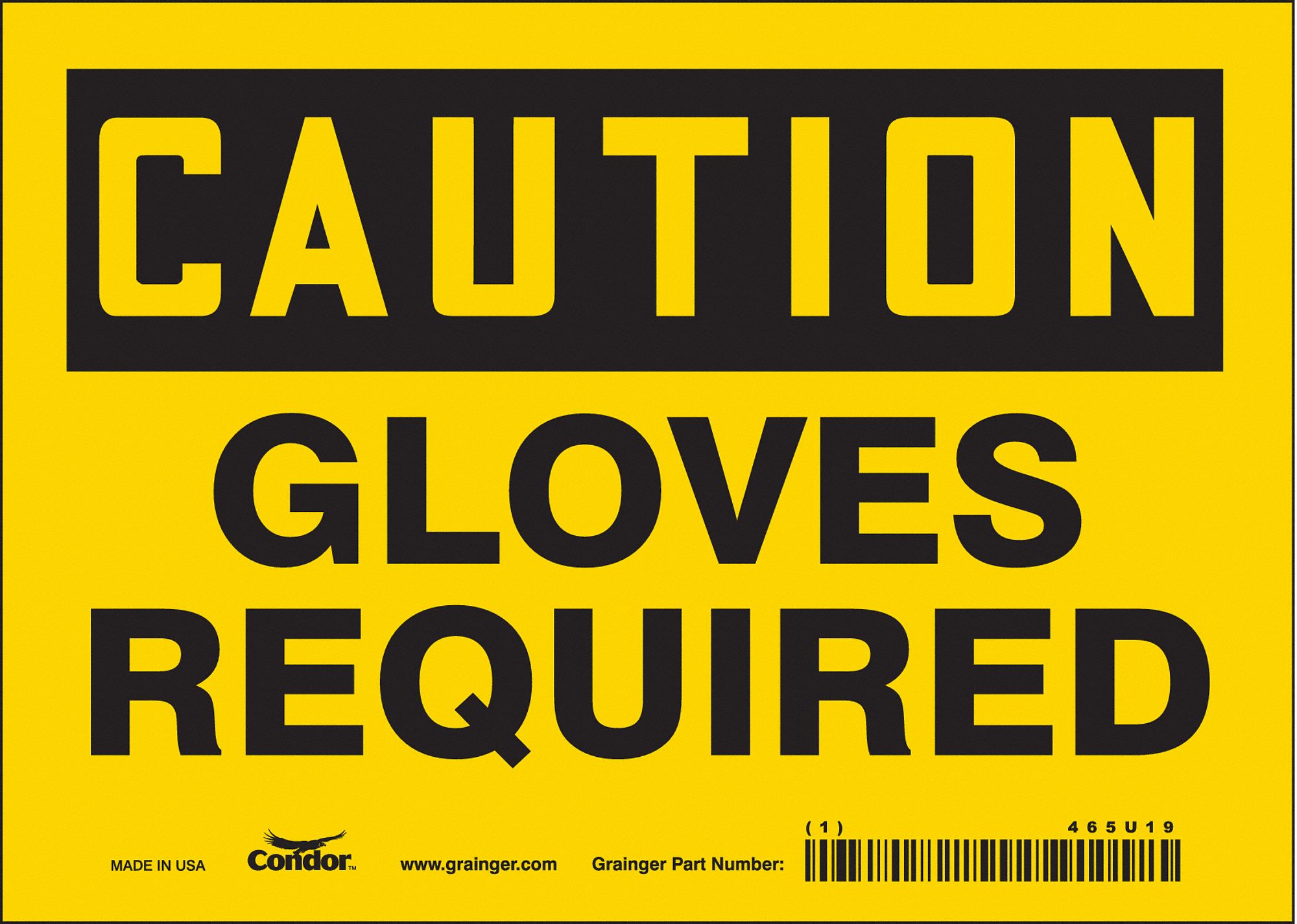 Safety Sign: Vinyl, Adhesive Sign Mounting, 5 in x 7 in Nominal Sign Size, Not Retroreflective