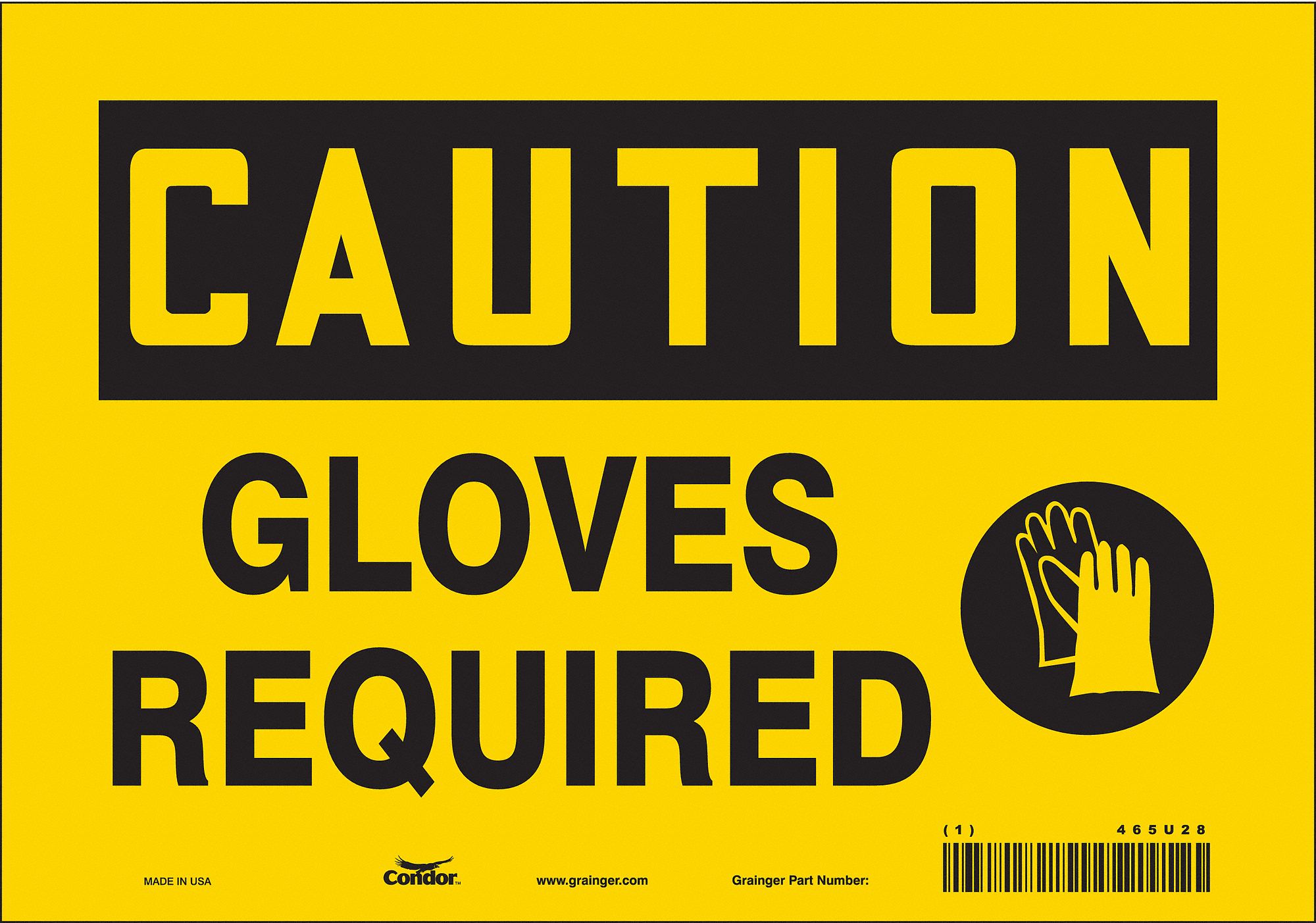 Safety Sign: Vinyl, Adhesive Sign Mounting, 7 in x 10 in Nominal Sign Size, Not Retroreflective