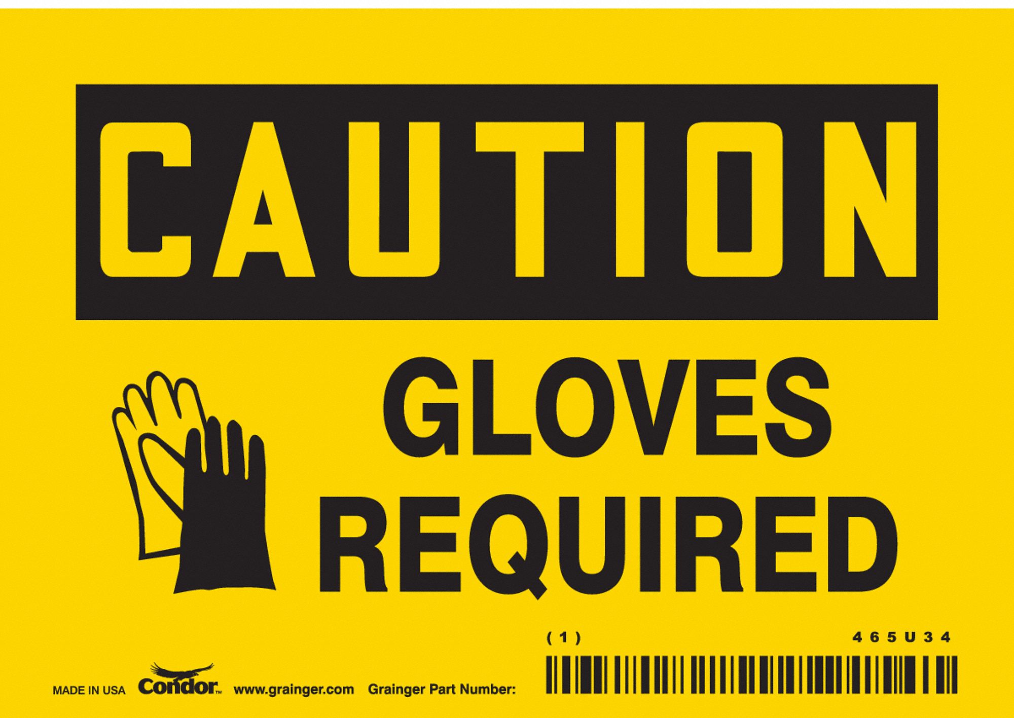 Safety Sign: Vinyl, Adhesive Sign Mounting, 3 1/2 in x 5 in Nominal Sign Size, Not Retroreflective