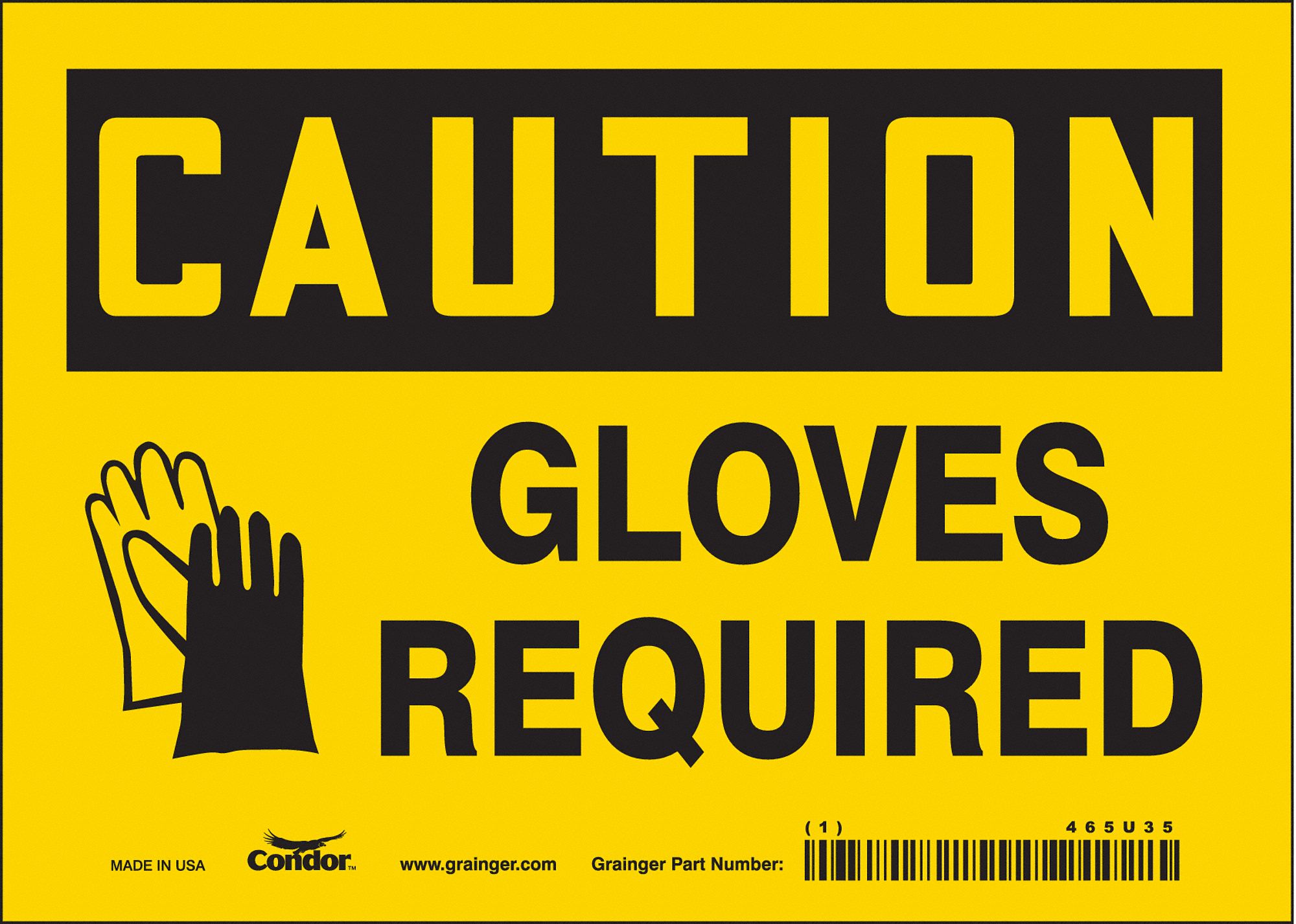 Safety Sign: Vinyl, Adhesive Sign Mounting, 5 in x 7 in Nominal Sign Size, Not Retroreflective