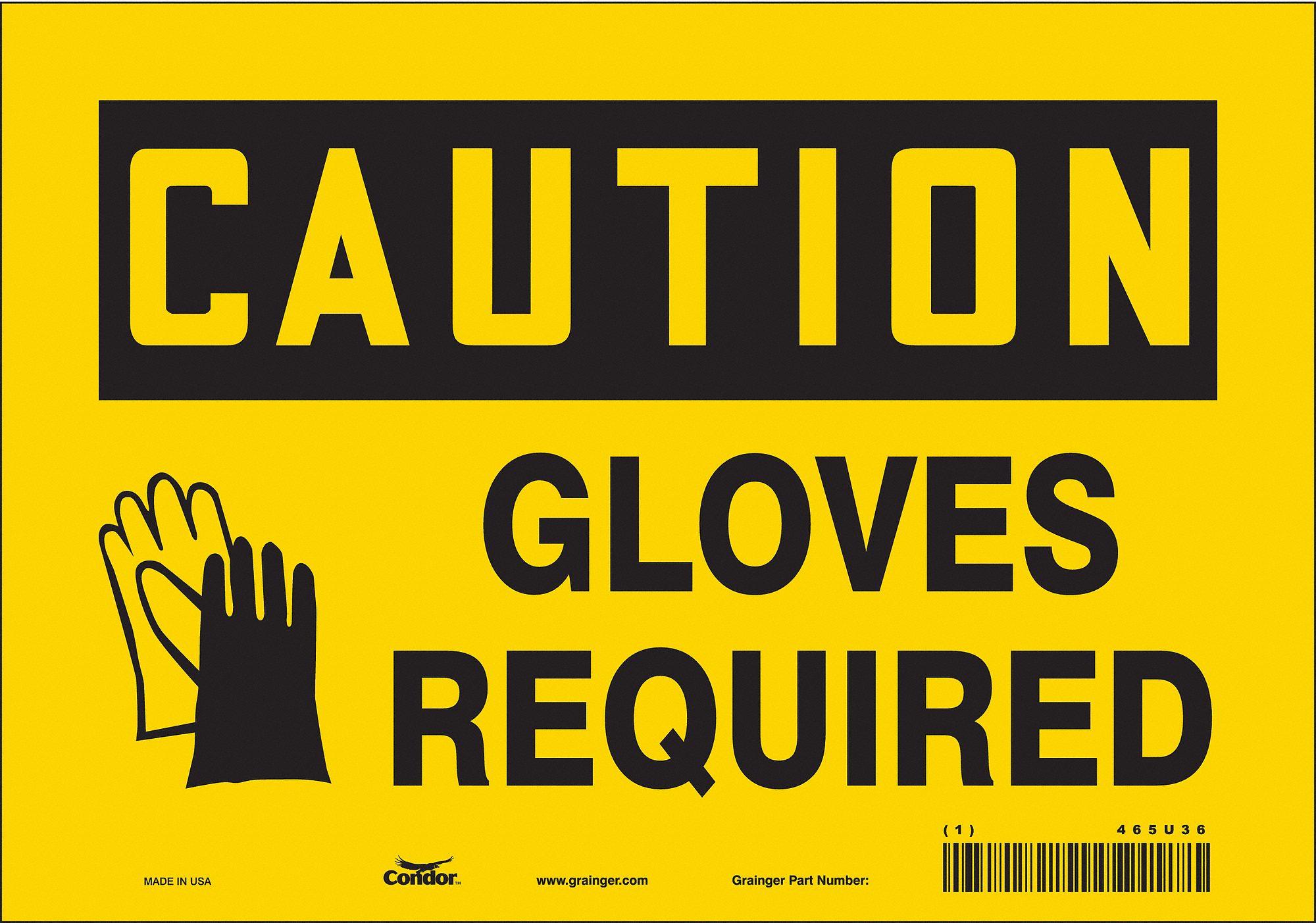 Safety Sign: Vinyl, Adhesive Sign Mounting, 7 in x 10 in Nominal Sign Size, Not Retroreflective