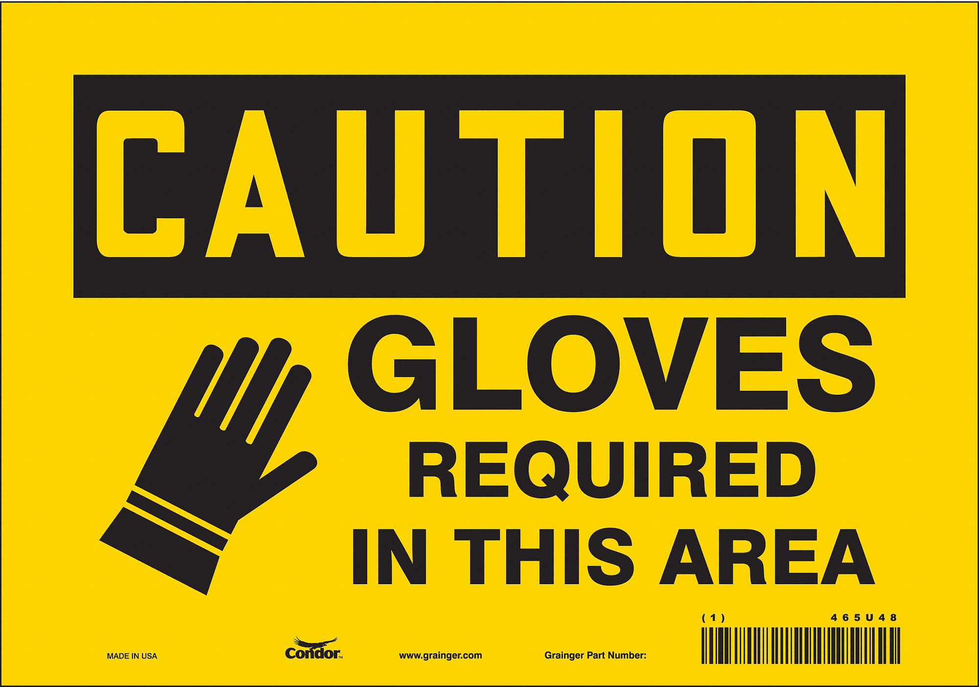 Safety Sign: Vinyl, Adhesive Sign Mounting, 7 in x 10 in Nominal Sign Size, Not Retroreflective