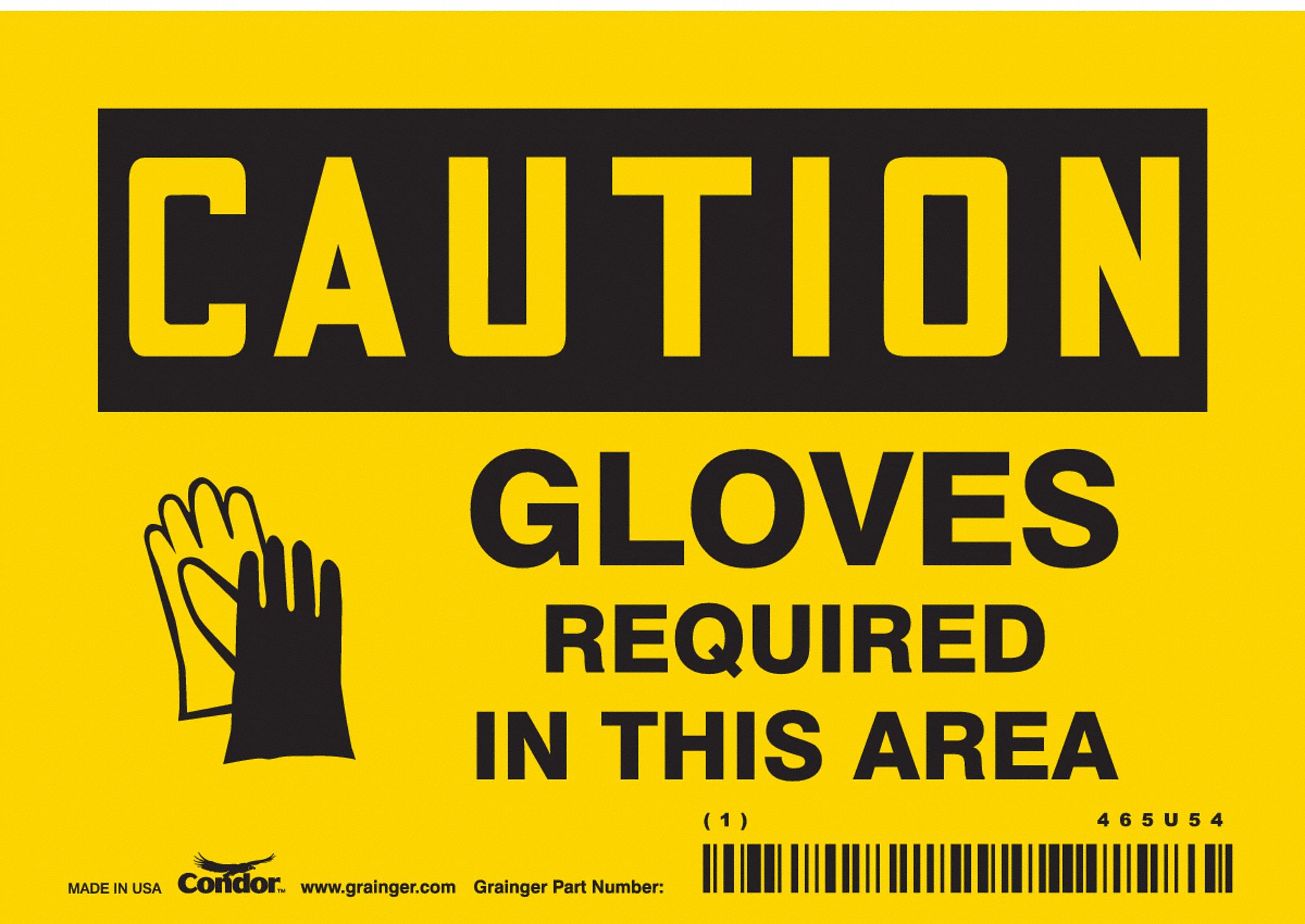 Safety Sign: Vinyl, Adhesive Sign Mounting, 3 1/2 in x 5 in Nominal Sign Size, Not Retroreflective