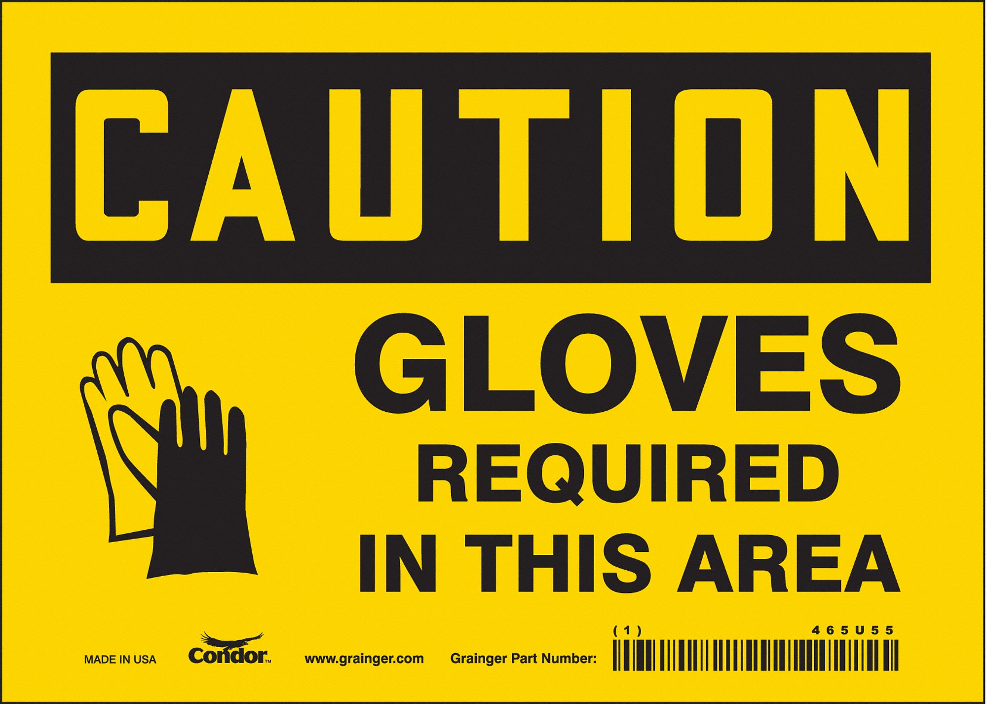Safety Sign: Vinyl, Adhesive Sign Mounting, 5 in x 7 in Nominal Sign Size, Not Retroreflective