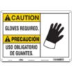 Caution/Precaucion: Gloves Required./Uso Obligatorio De Quantes. Signs