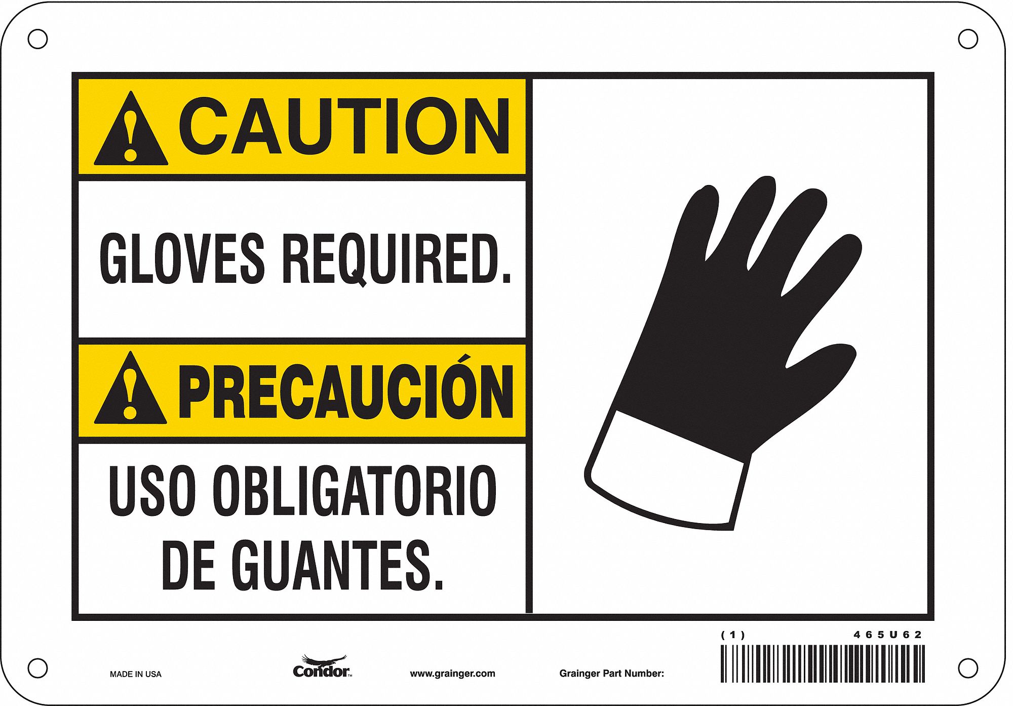 Safety Sign: Vinyl, Adhesive Sign Mounting, 7 in x 10 in Nominal Sign Size, Not Retroreflective