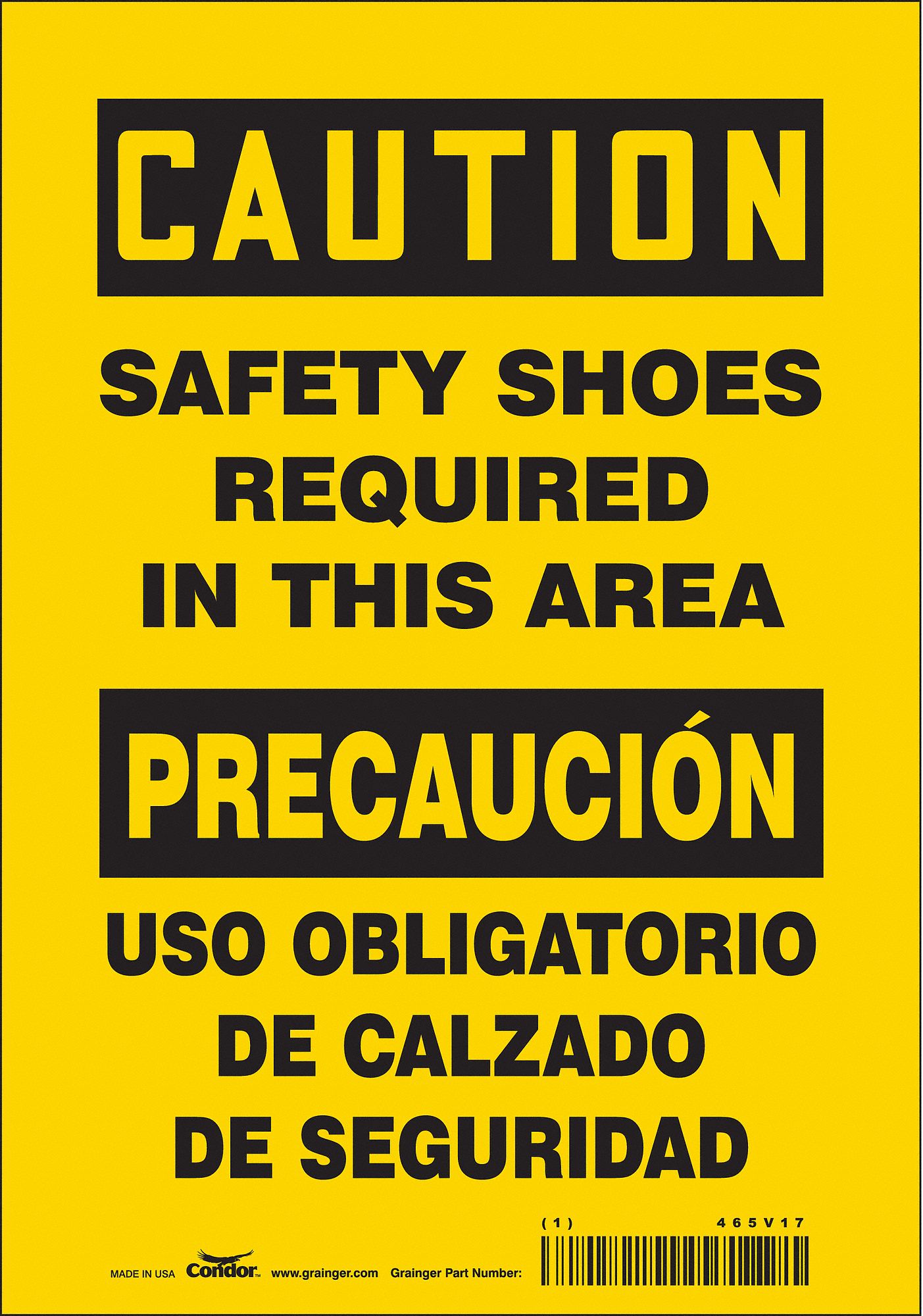 Safety Sign: Vinyl, Adhesive Sign Mounting, 10 in x 7 in Nominal Sign Size, Not Retroreflective