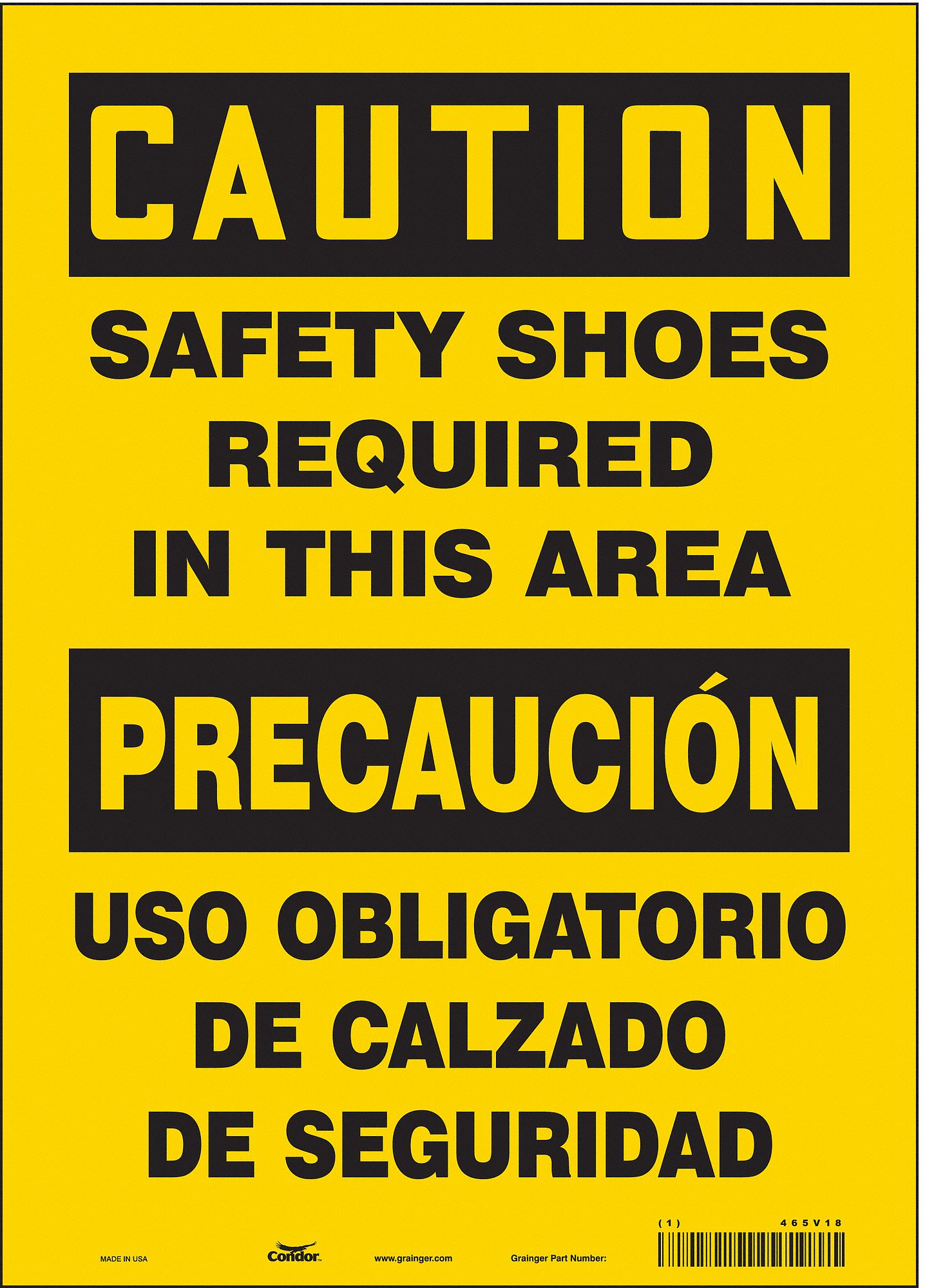Safety Sign: Vinyl, Adhesive Sign Mounting, 14 in x 10 in Nominal Sign Size, Not Retroreflective