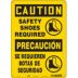 Caution/Precaucion: Safety Shoes Required/Se Requieren Botas De Seguridad Signs