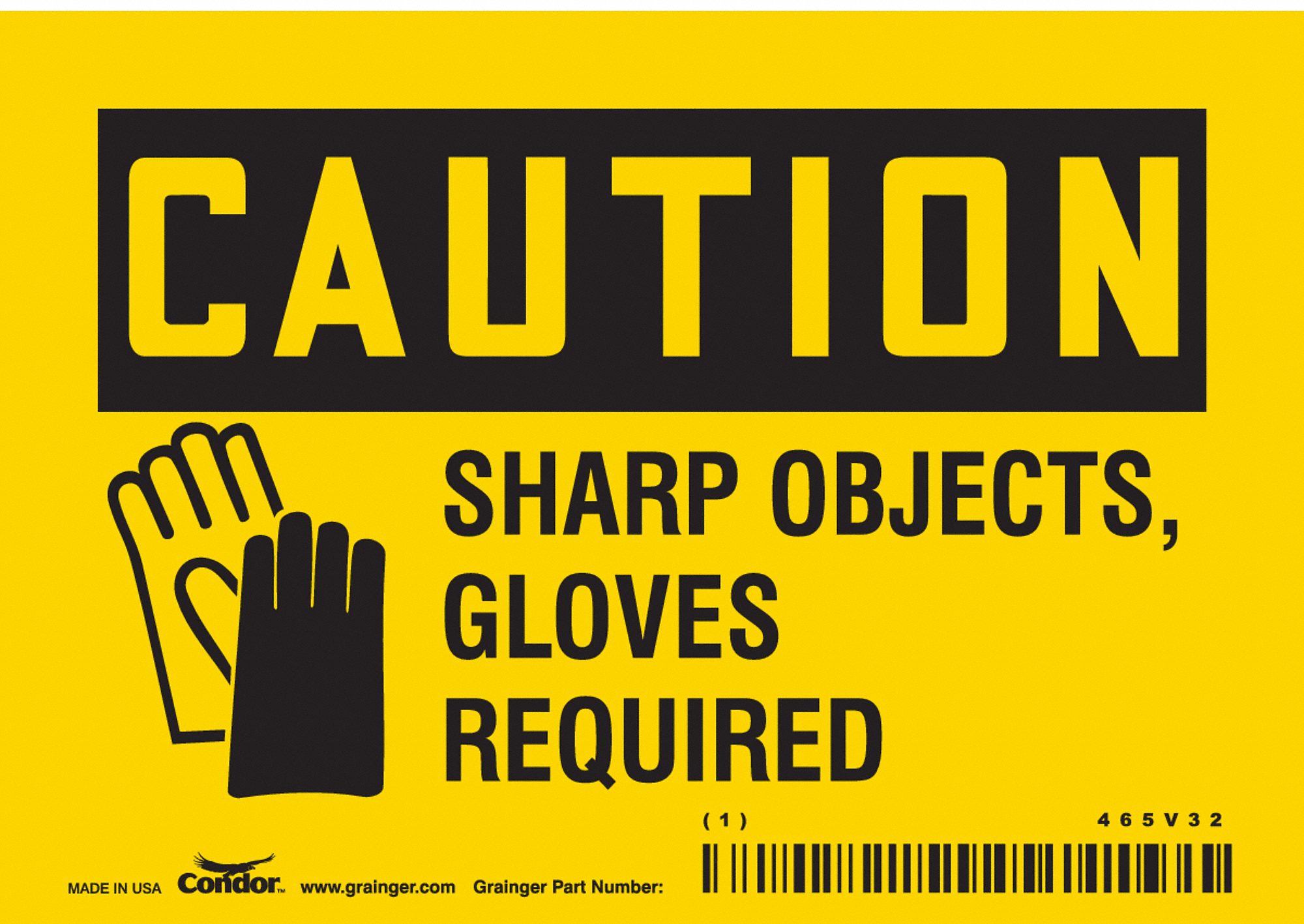 Safety Sign: Vinyl, Adhesive Sign Mounting, 3 1/2 in x 5 in Nominal Sign Size, Not Retroreflective