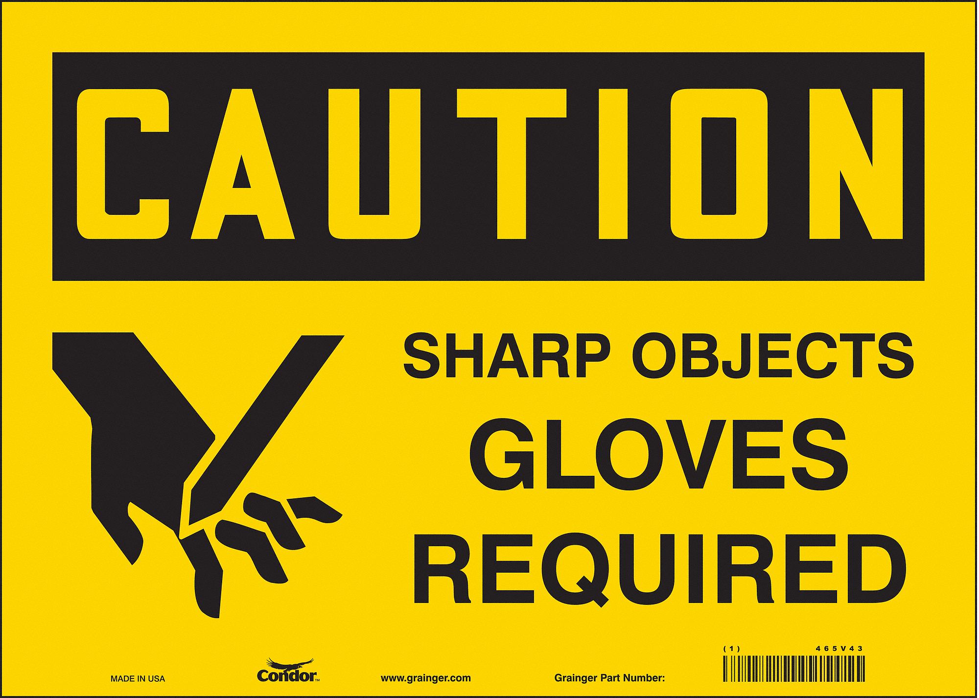 Safety Sign: Vinyl, Adhesive Sign Mounting, 10 in x 14 in Nominal Sign Size, Not Retroreflective