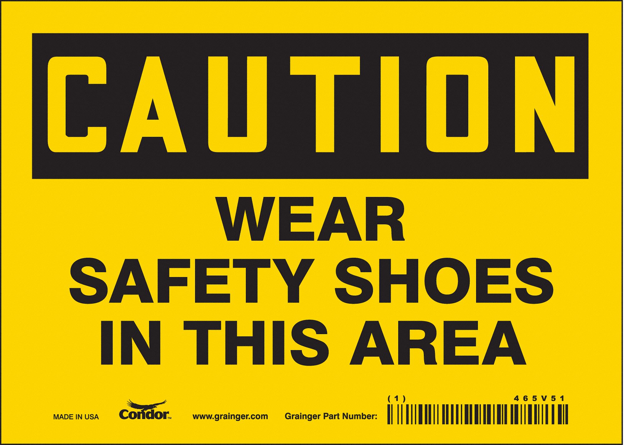 Safety Sign: Vinyl, Adhesive Sign Mounting, 5 in x 7 in Nominal Sign Size, Not Retroreflective, Wall