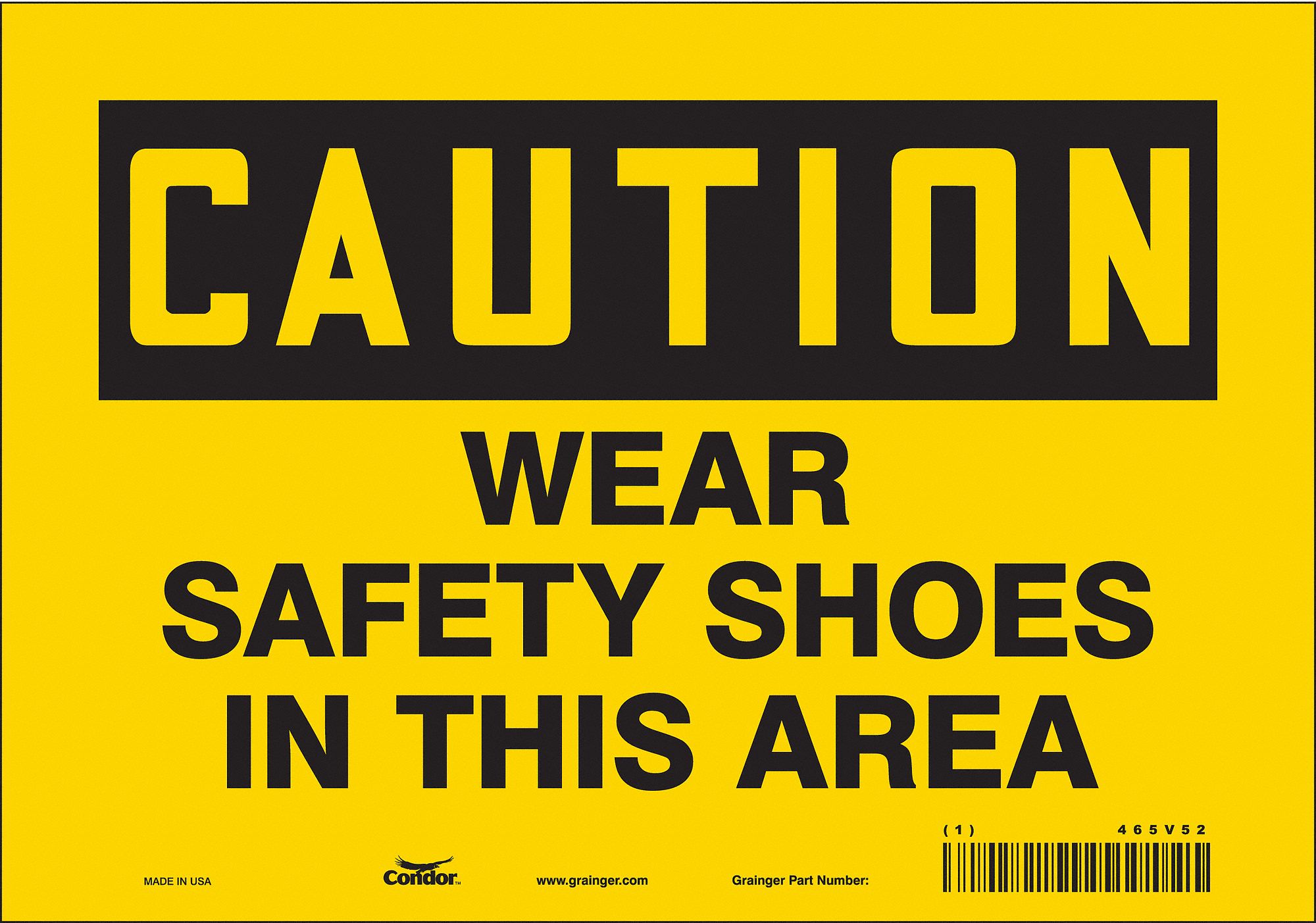 Safety Sign: Vinyl, Adhesive Sign Mounting, 7 in x 10 in Nominal Sign Size, Not Retroreflective