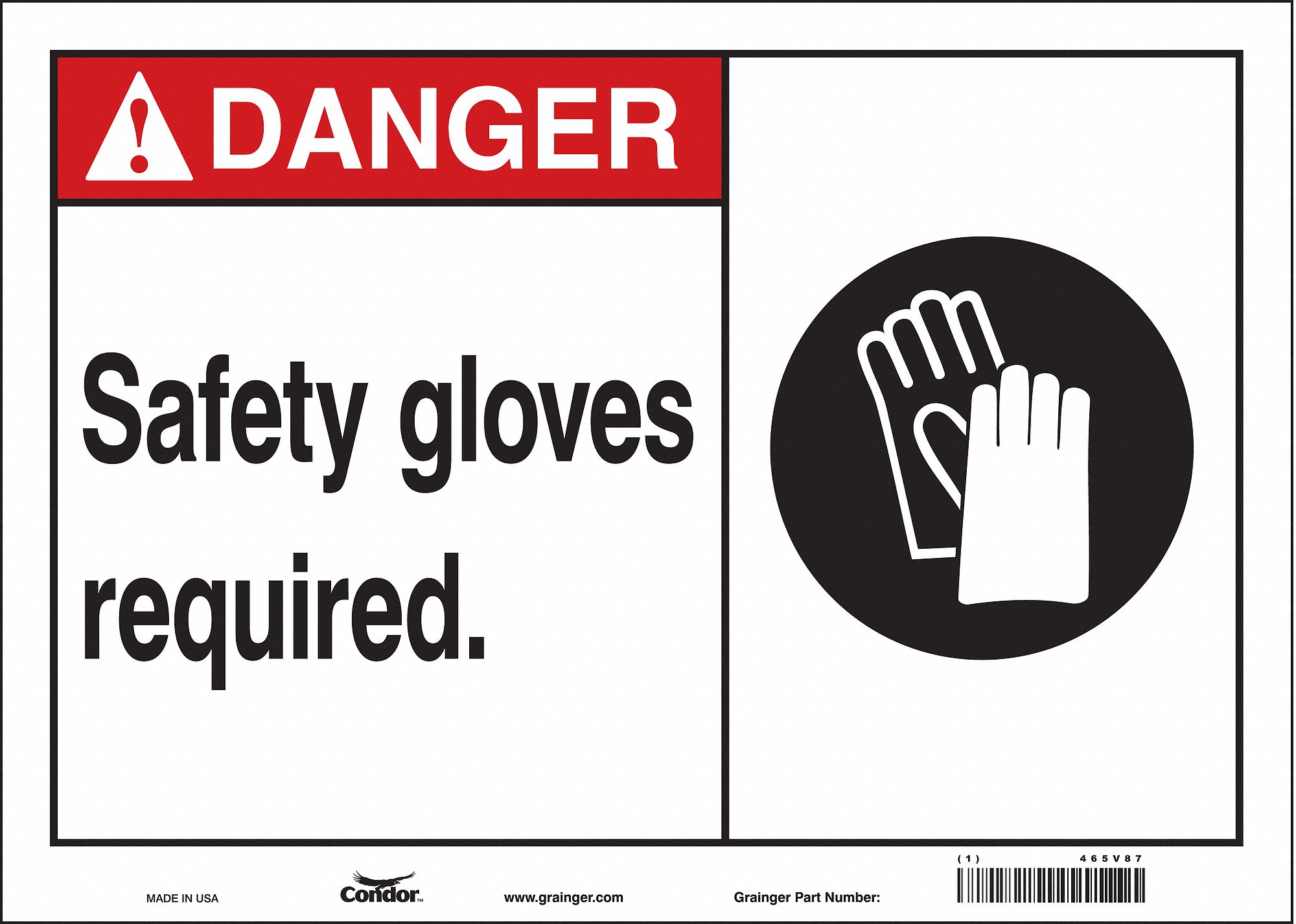 Safety Sign, 10 in x 14 in, Vinyl