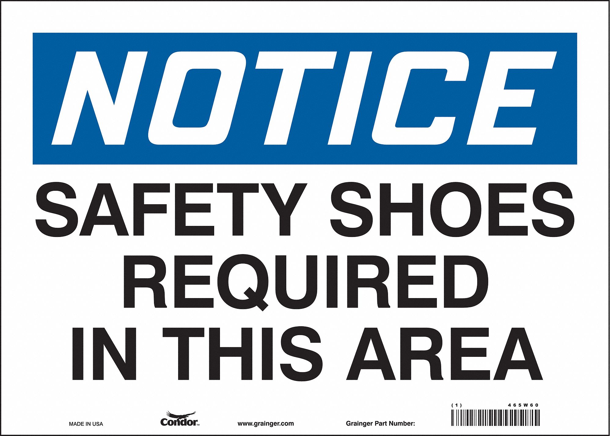 Vinyl, Adhesive Sign Mounting, Safety Sign - 465W60|465W60 - Grainger