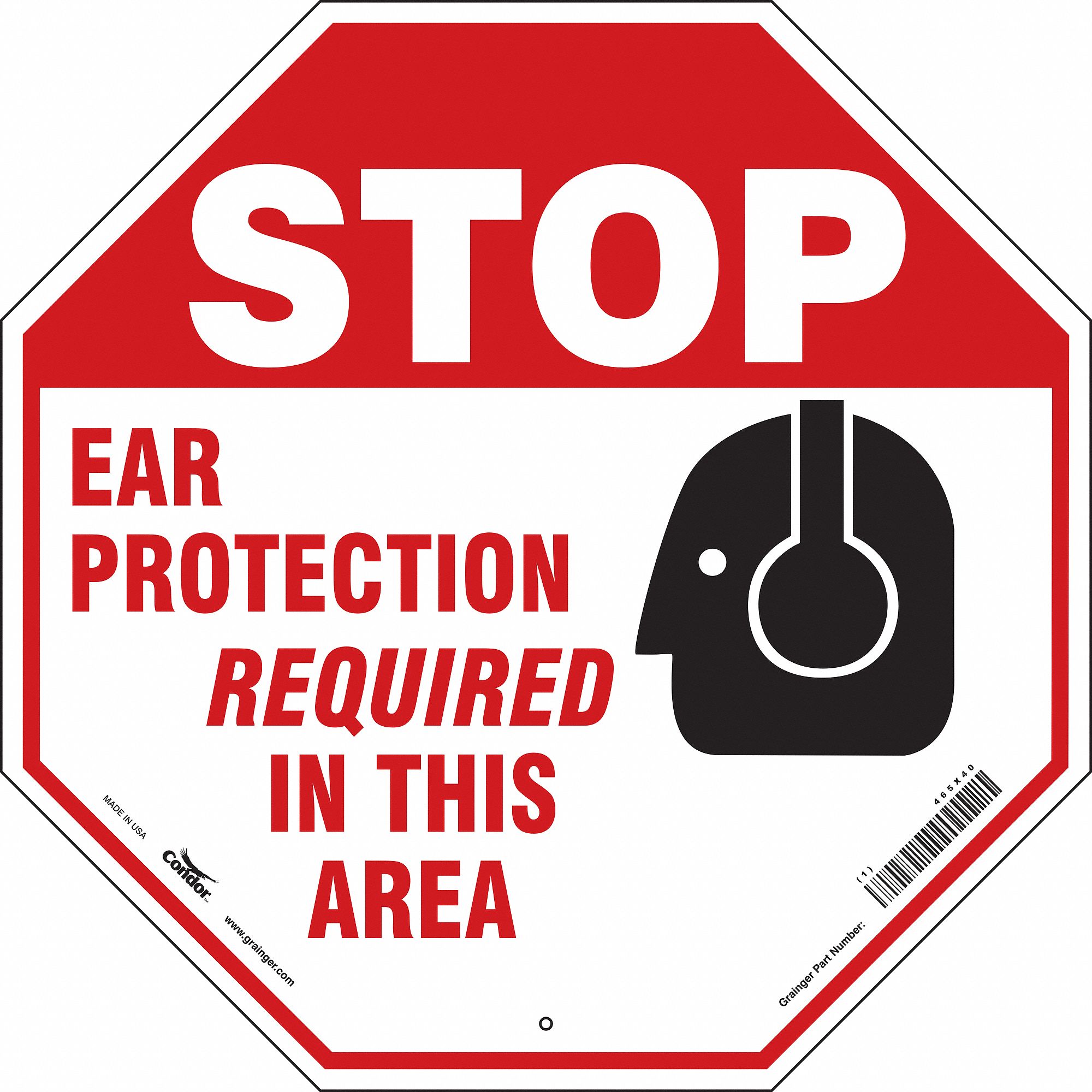 Safety Sign: Vinyl, Adhesive Sign Mounting, 24 in x 24 in Nominal Sign Size, Not Retroreflective