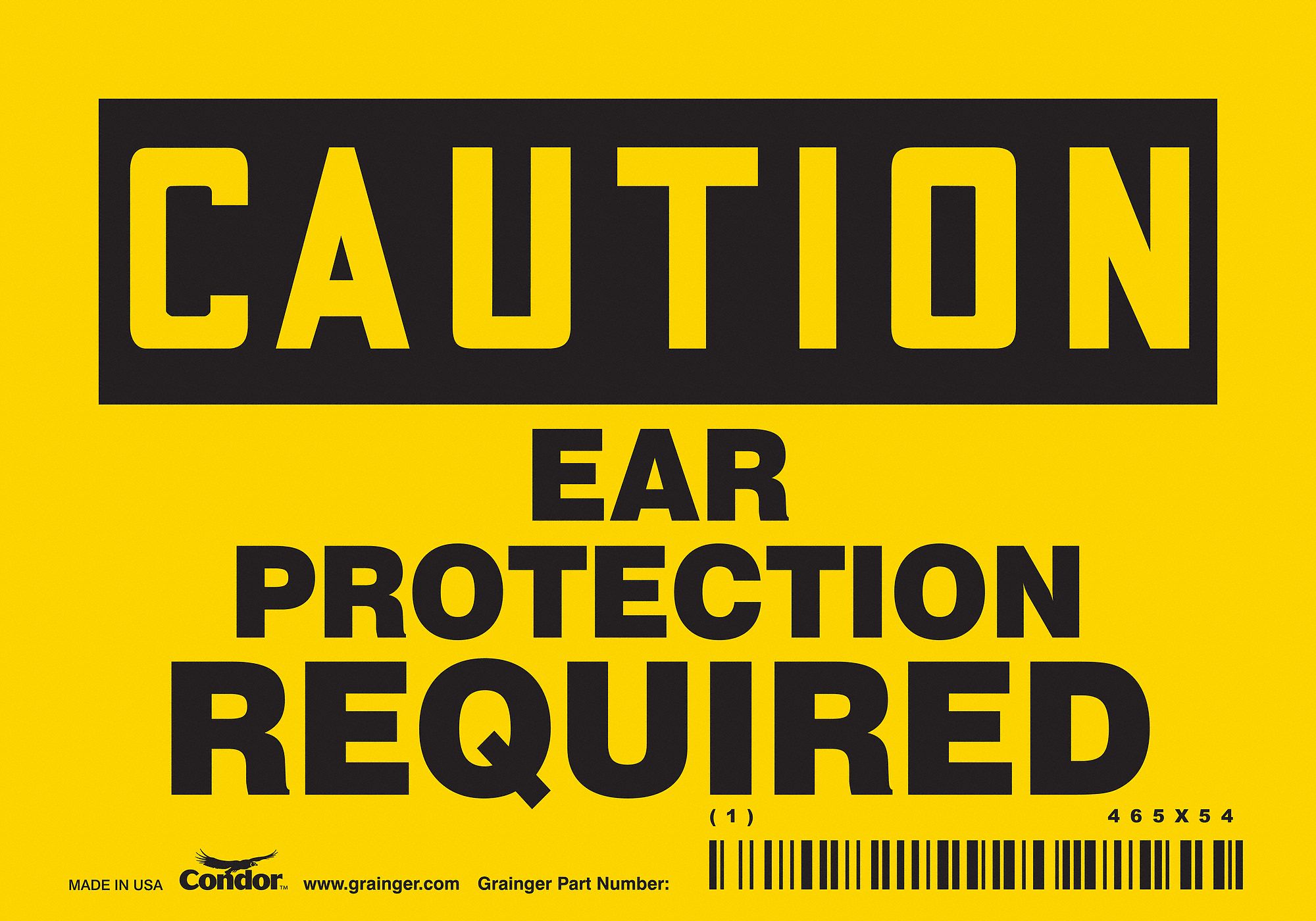 Safety Sign: Vinyl, Adhesive Sign Mounting, 3 1/2 in x 5 in Nominal Sign Size, Not Retroreflective