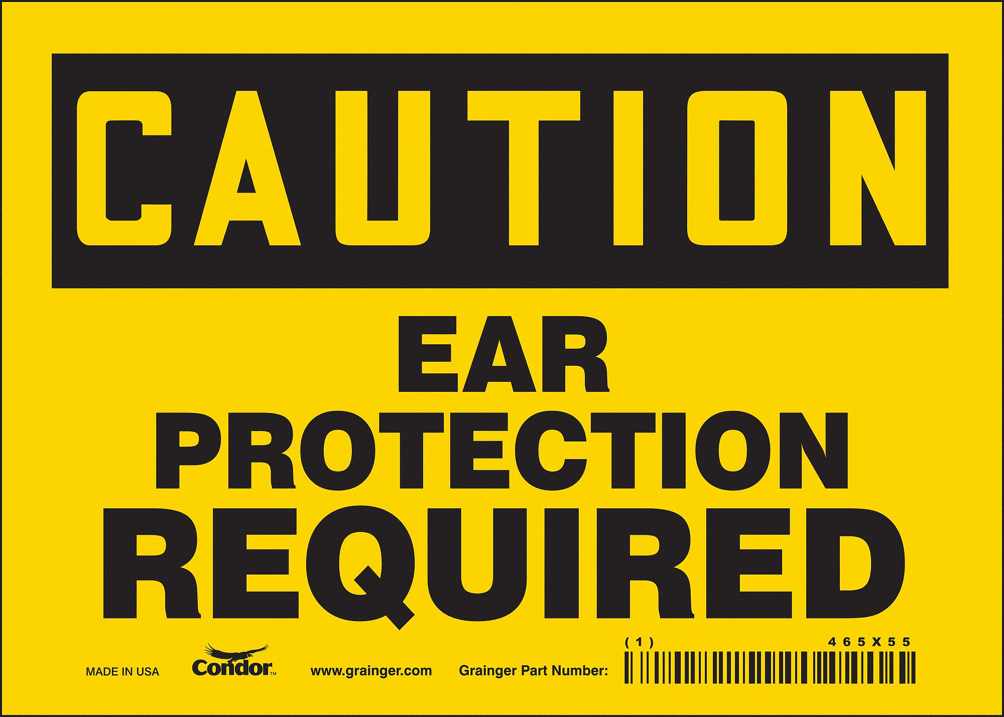 Safety Sign: Vinyl, Adhesive Sign Mounting, 5 in x 7 in Nominal Sign Size, Not Retroreflective, Wall
