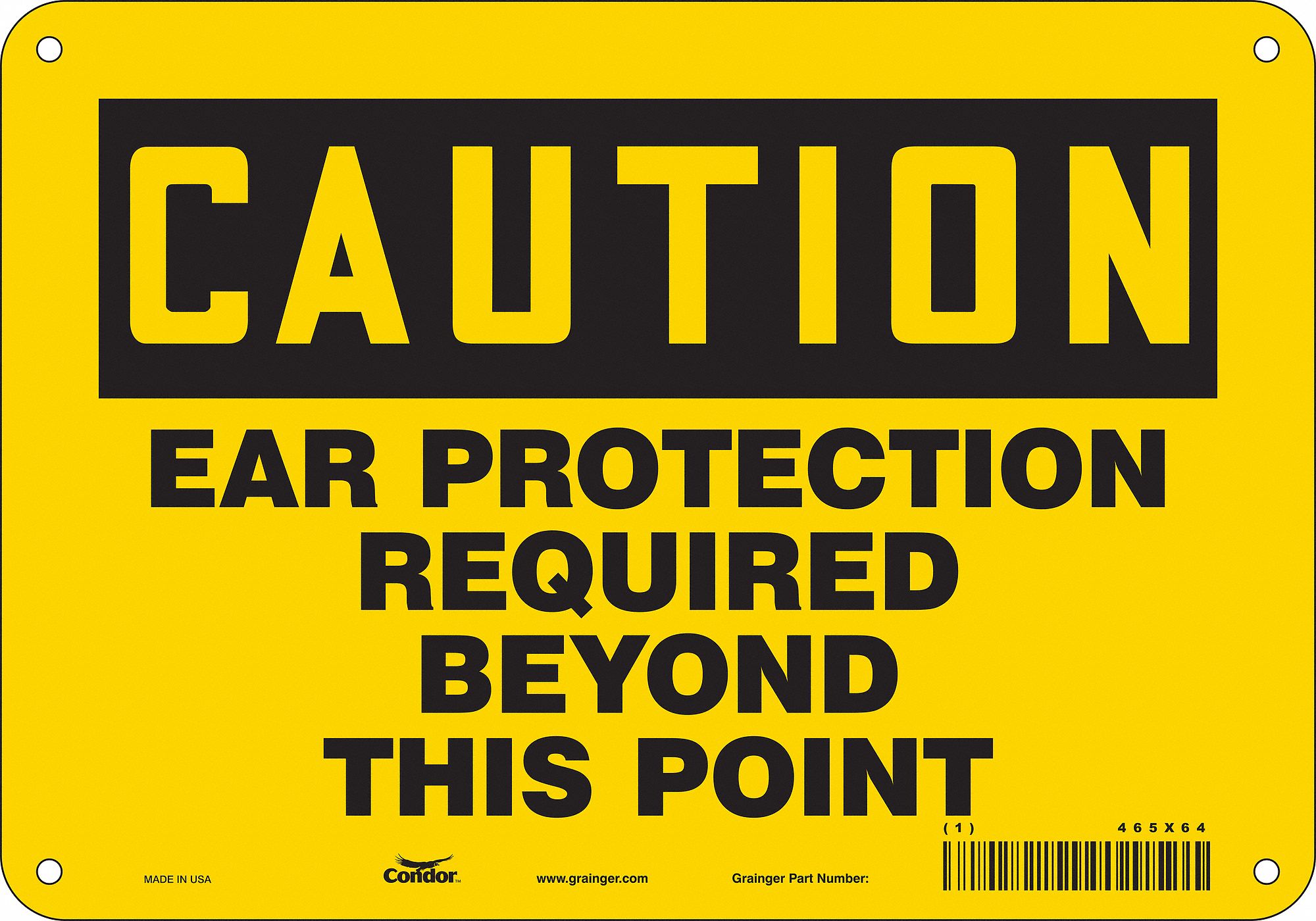 Safety Sign: Aluminum, Mounting Holes Sign Mounting, 7 in x 10 in Nominal Sign Size, 0.032 in Thick