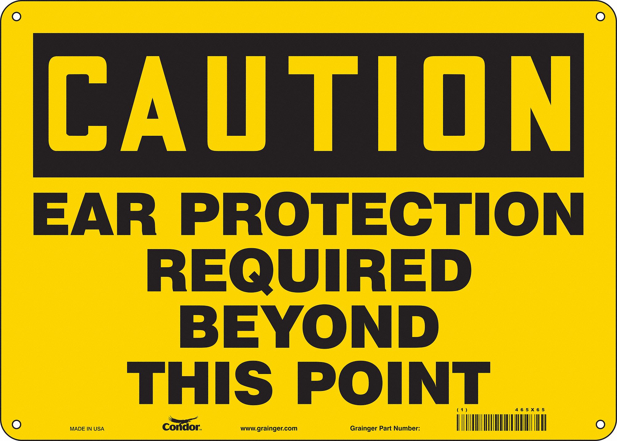 Safety Sign: Aluminum, Mounting Holes Sign Mounting, 10 in x 14 in Nominal Sign Size, 0.032 in Thick