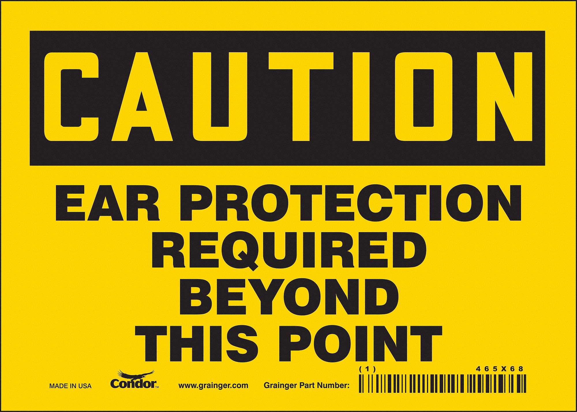 Safety Sign: Vinyl, Adhesive Sign Mounting, 5 in x 7 in Nominal Sign Size, Not Retroreflective, Wall