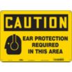 Caution: Ear Protection Required In This Area Signs