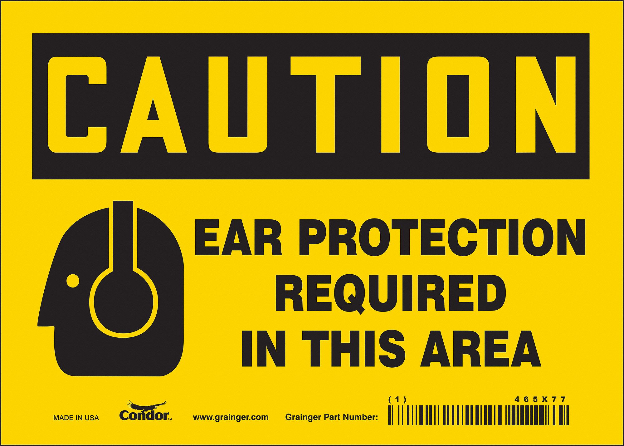 Safety Sign: Vinyl, Adhesive Sign Mounting, 5 in x 7 in Nominal Sign Size, Not Retroreflective, Wall