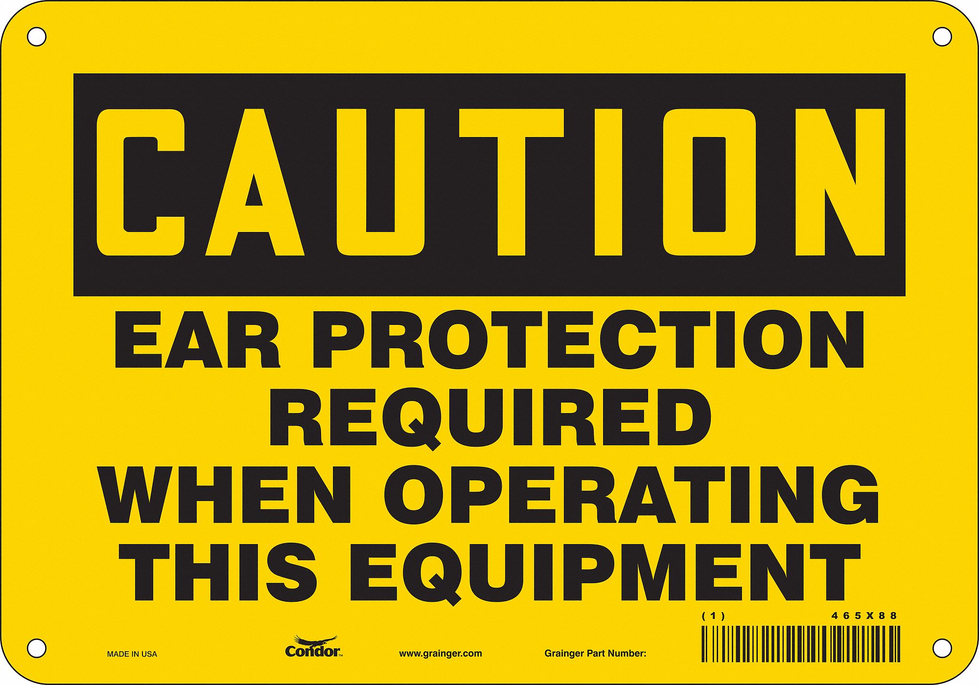 Safety Sign, 7 in x 10 in, Aluminum