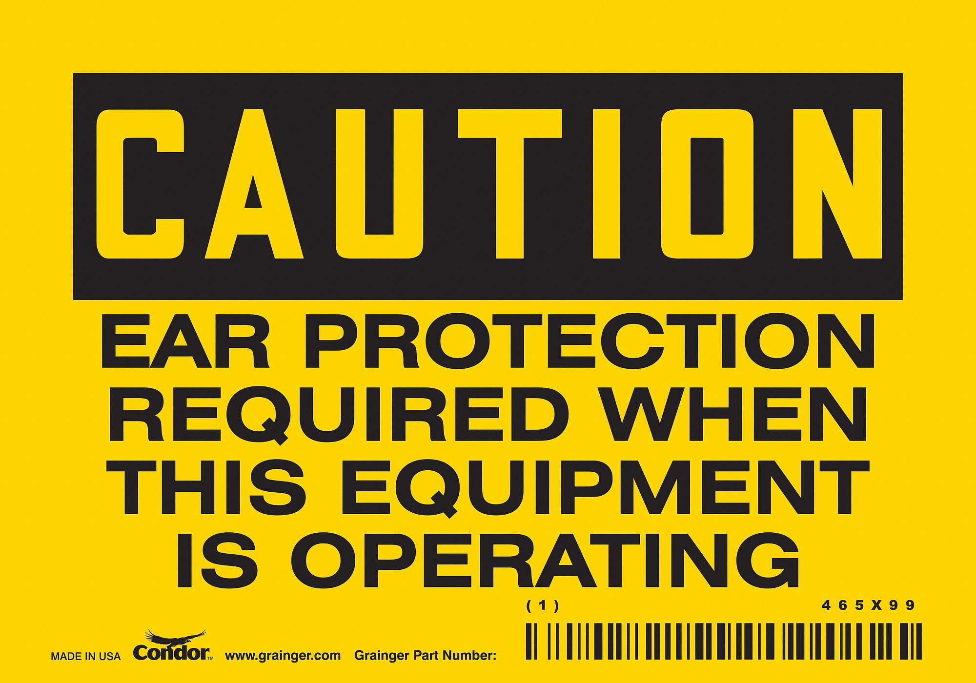 Safety Sign: Vinyl, Adhesive Sign Mounting, 3 1/2 in x 5 in Nominal Sign Size, Not Retroreflective