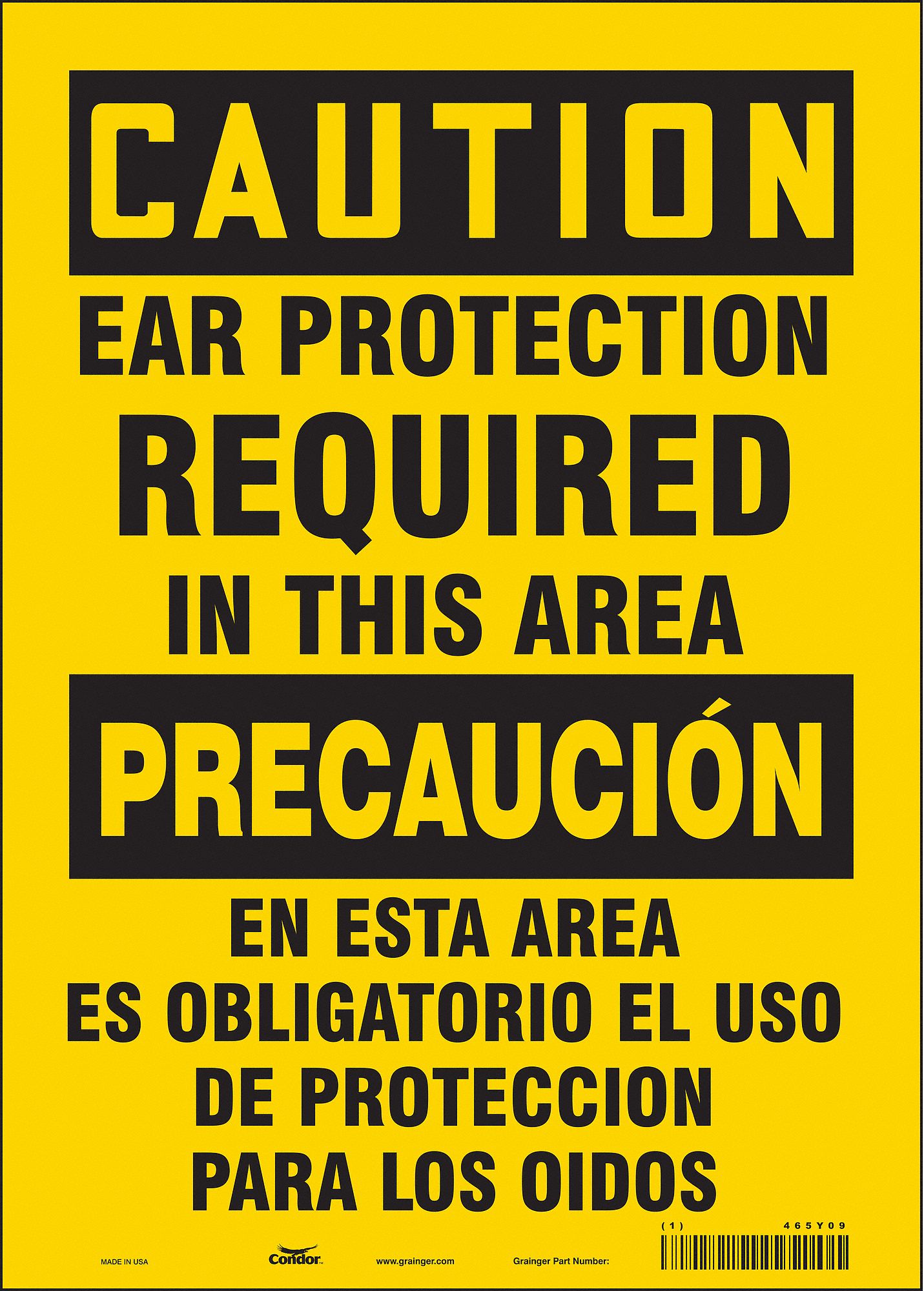 Safety Sign: Vinyl, Adhesive Sign Mounting, 14 in x 10 in Nominal Sign Size, Not Retroreflective