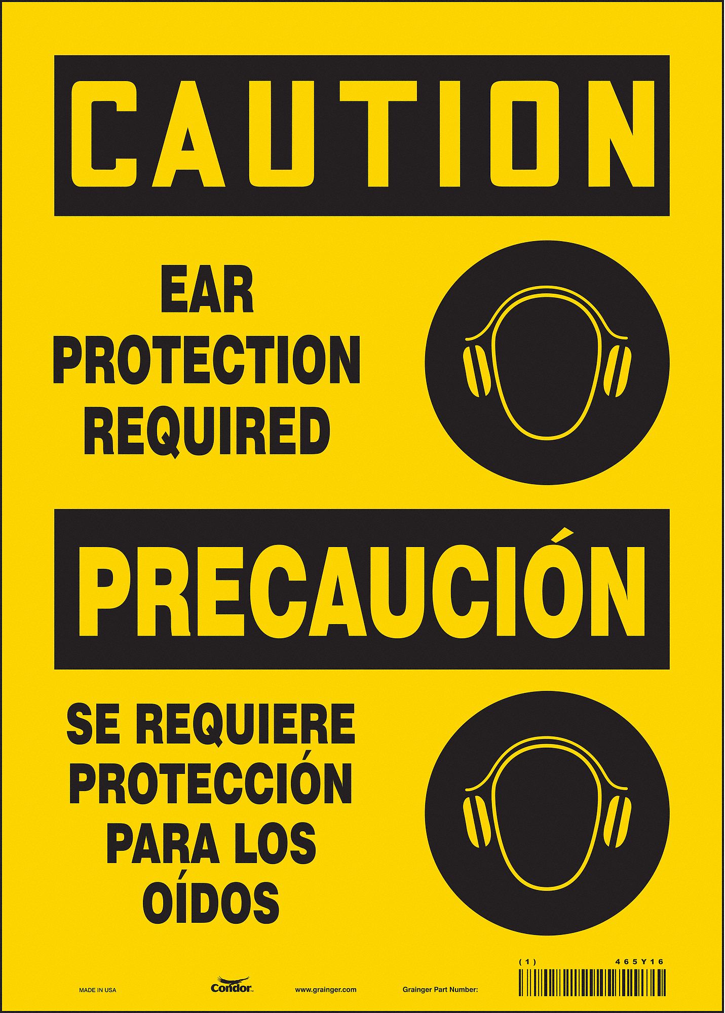 Safety Sign: Vinyl, Adhesive Sign Mounting, 14 in x 10 in Nominal Sign Size, Not Retroreflective