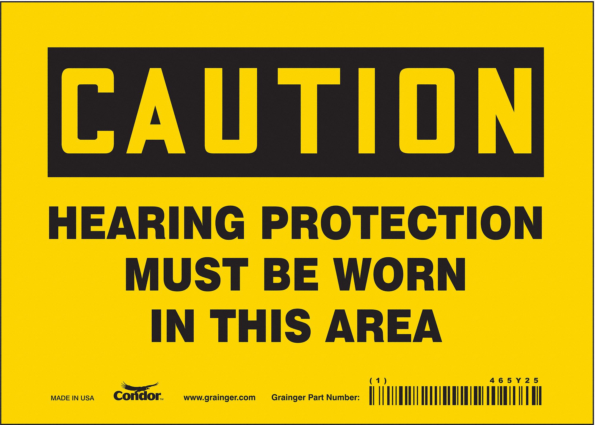 Safety Sign: Vinyl, Adhesive Sign Mounting, 5 in x 7 in Nominal Sign Size, Not Retroreflective, Wall