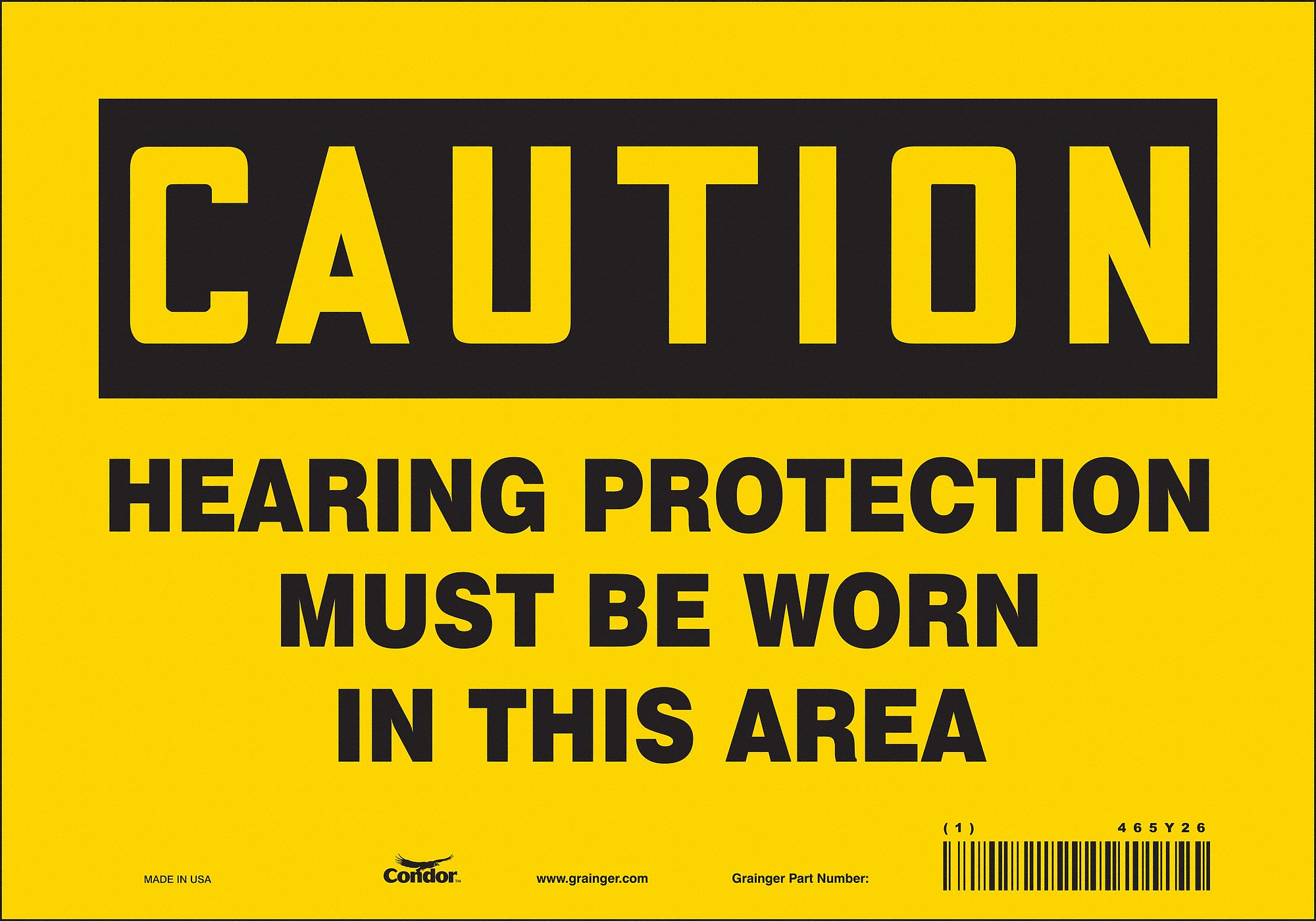 PANNEAU SECURITE,7PO X 10PO,VINYLE