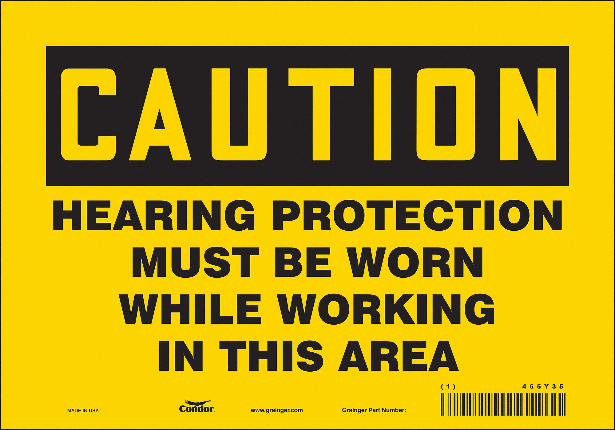 Safety Sign: Vinyl, Adhesive Sign Mounting, 7 in x 10 in Nominal Sign Size, Not Retroreflective